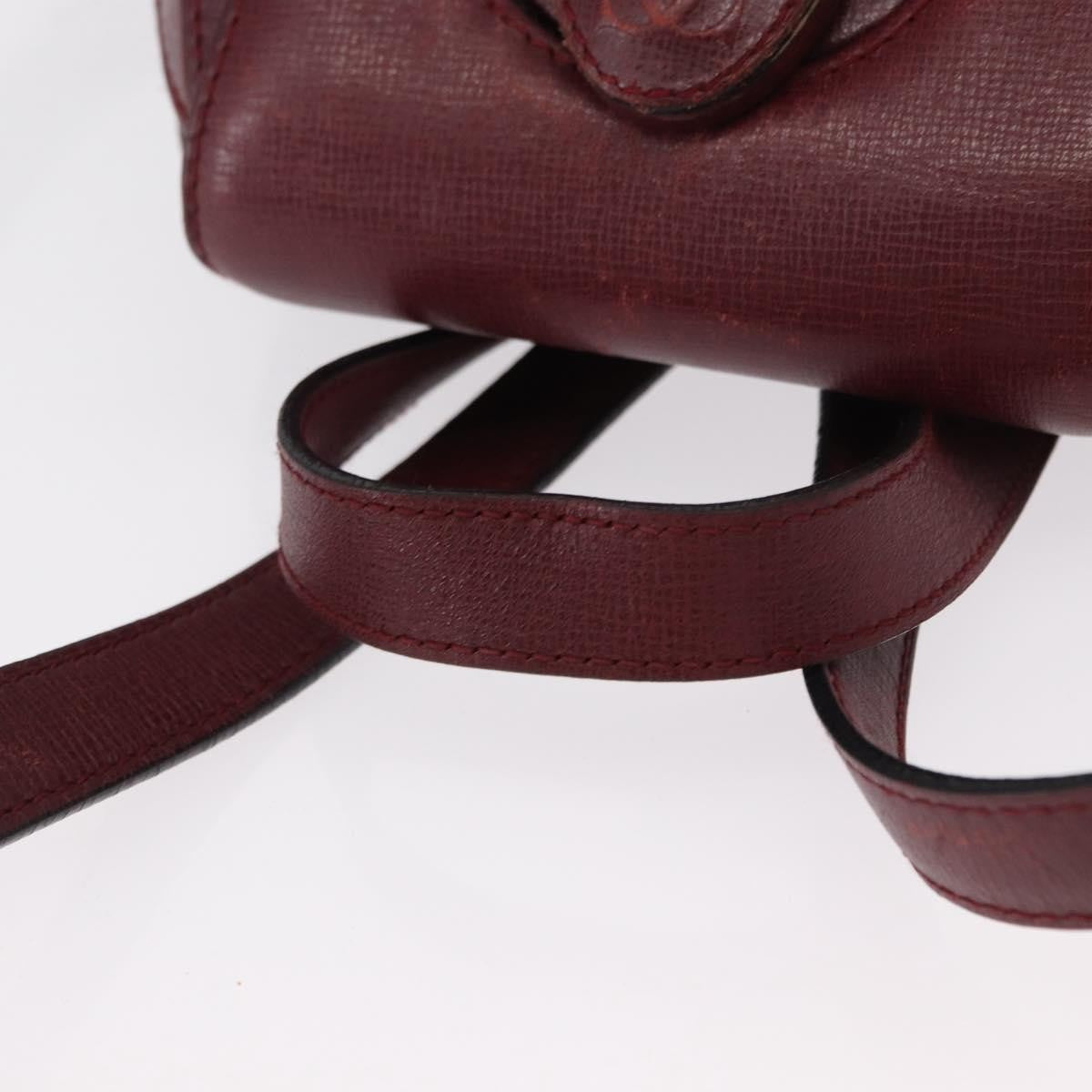 Cartier Happy Birthday Leather Burgundy Leather Backpack Bag (Pre-Owned)