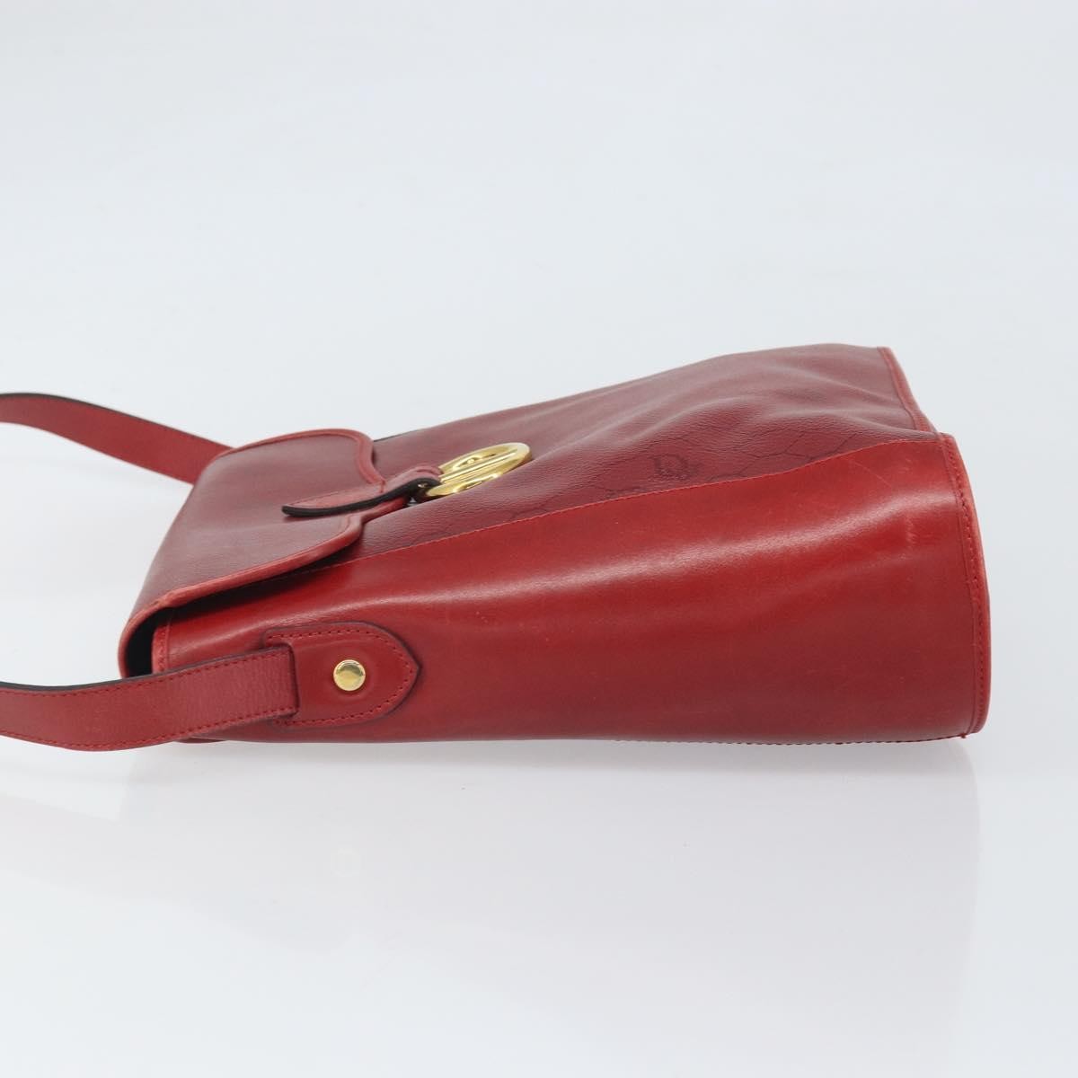 Christian Dior Vintage Honeycomb Flap Canvas And Leather Red Canvas Shoulder Bag Bag (Pre-Owned)