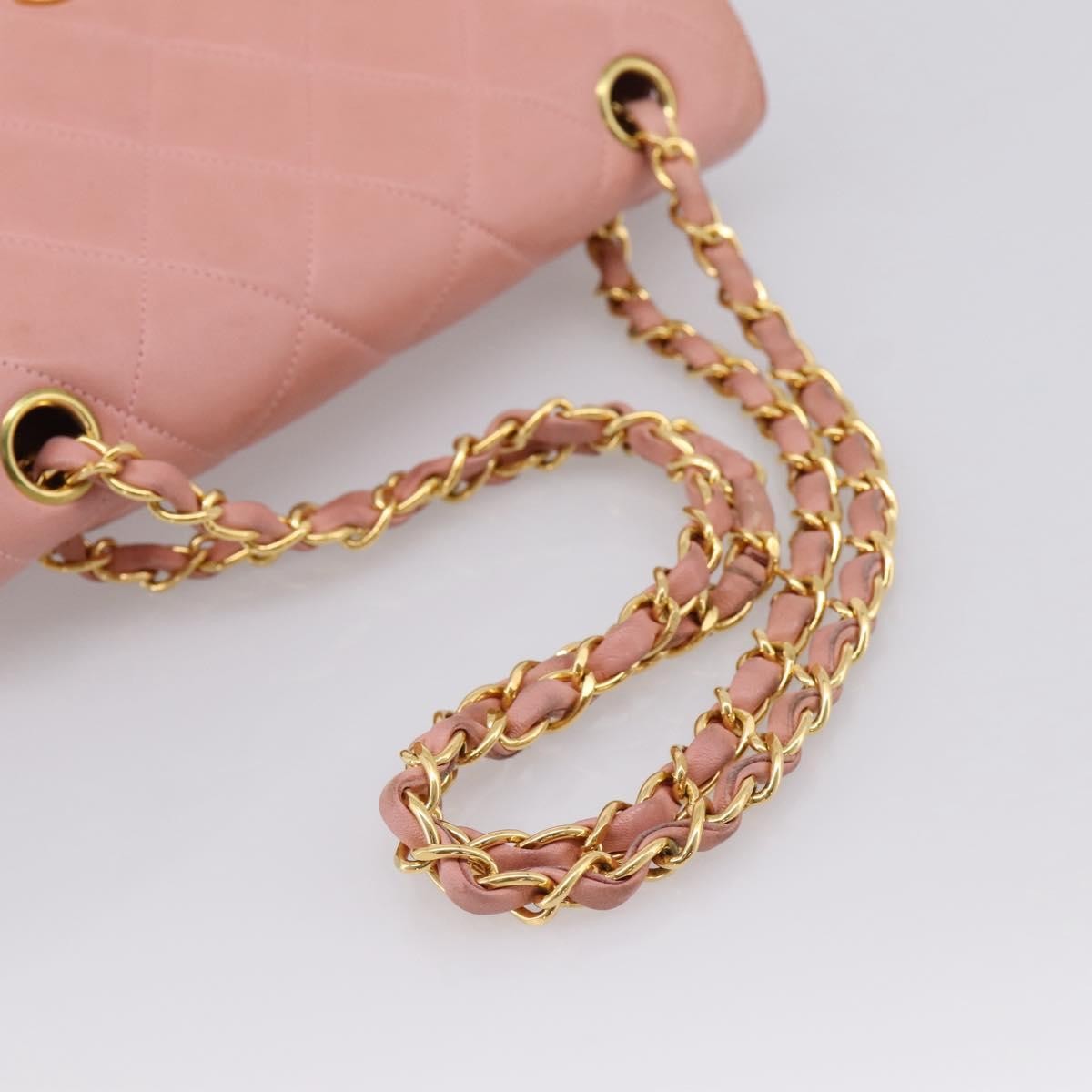 Chanel Vintage Envelope Flap Matelassé Lambskin Pink Leather Shoulder Bag Bag (Pre-Owned)
