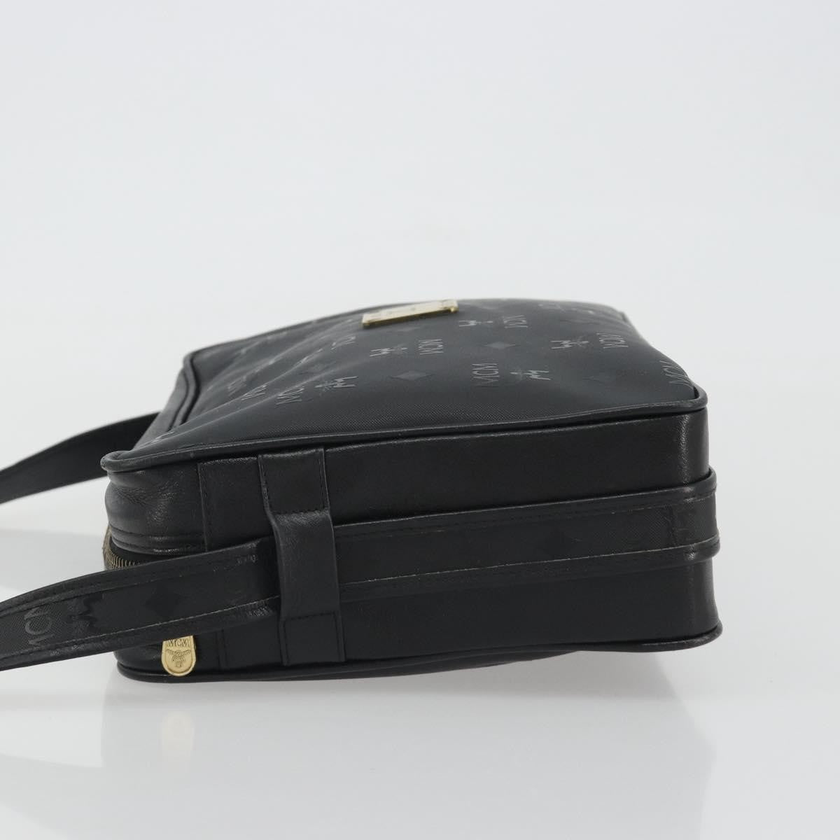 MCM Vintage Vicetos Pvc Leather Black Canvas Shoulder Bag Bag (Pre-Owned)