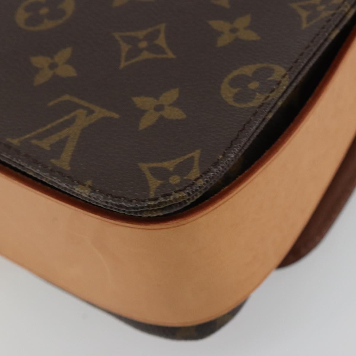 Louis Vuitton Cartouchiere Monogram Canvas Brown Canvas Shoulder Bag Bag (Pre-Owned)