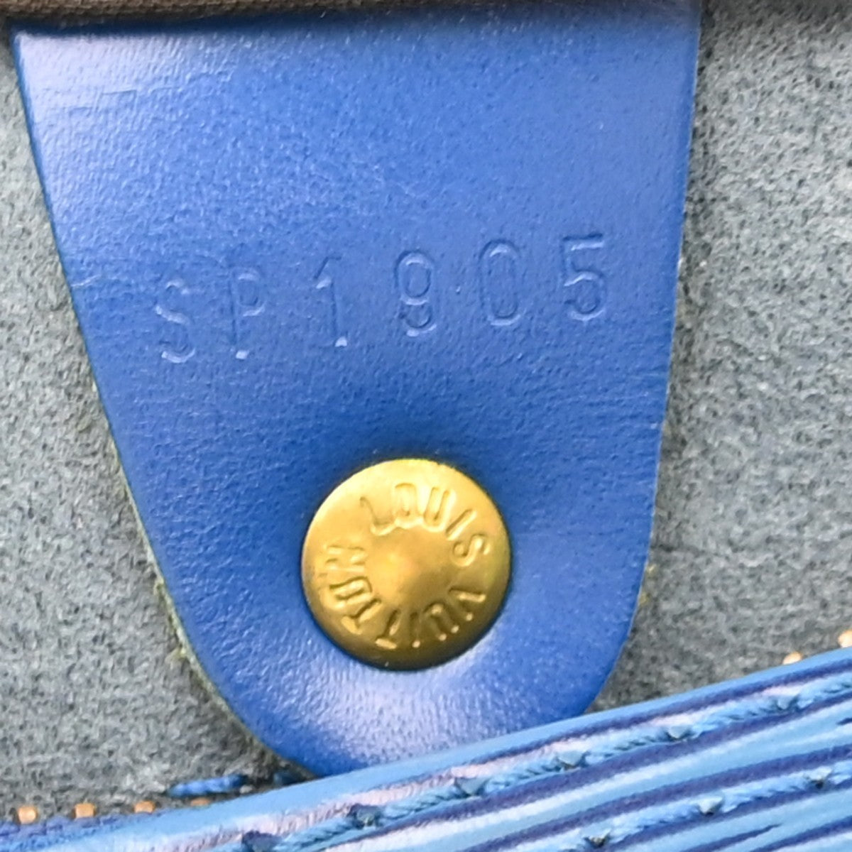 Louis Vuitton Speedy Epi Blue Leather Handbag (Pre-Owned)