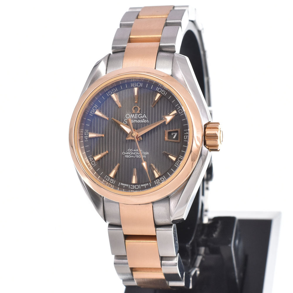 Omega Seamaster Aqua Terra 150M Co-Axial Chronometer Automatic Stainless Steel And Rose Gold Watch (Pre-Owned)