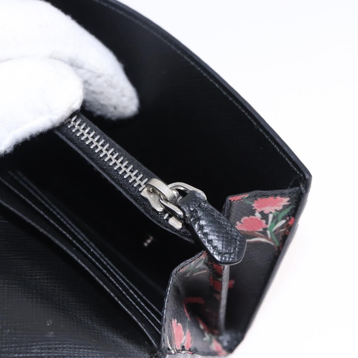 Prada Saffiano Leather Black Leather Wallets Accessory (Pre-Owned)