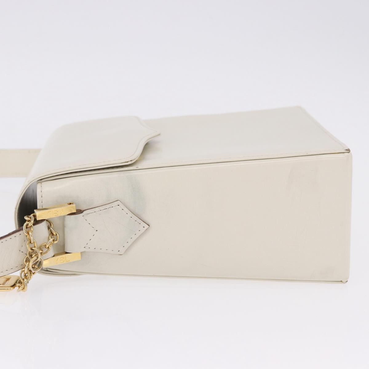 Saint Laurent Vintage Leather Ecru Leather Shoulder Bag Bag (Pre-Owned)