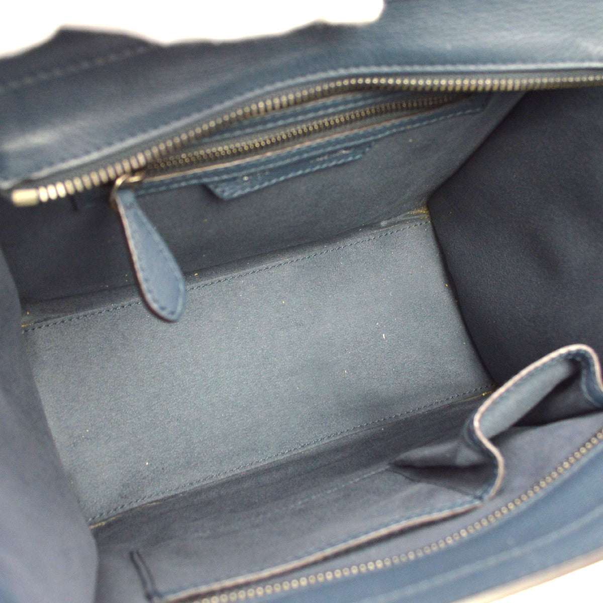 Celine Luggage Grainy Leather Navy Leather Handbag (Pre-Owned)
