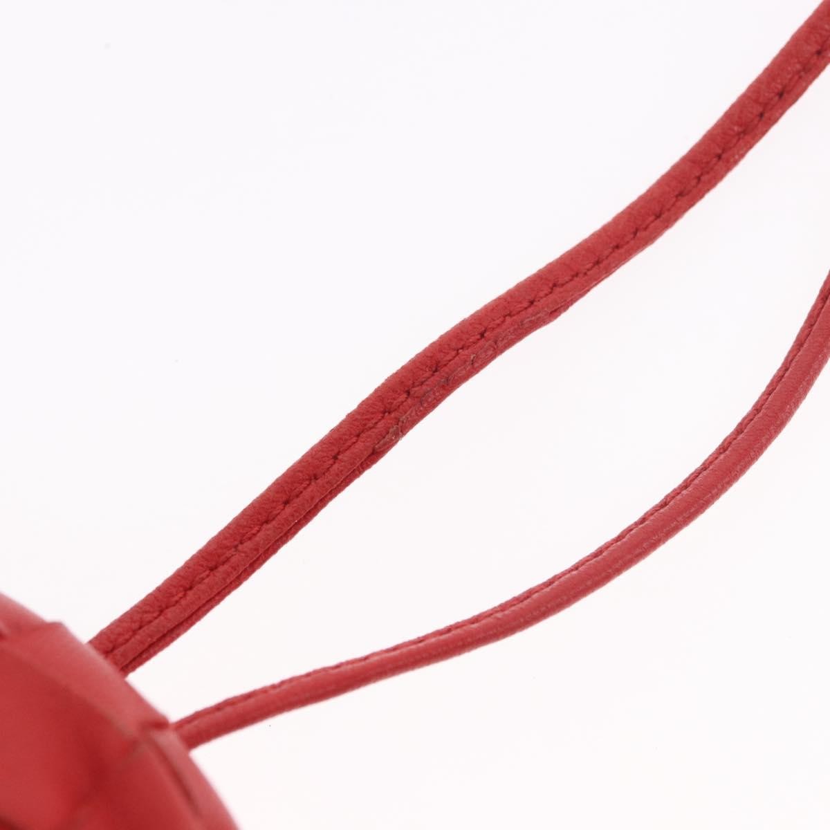 Bottega Veneta The Pouch Coin Purse Intrecciato Nappa Red Leather Clutche & Pouche Bag (Pre-Owned)