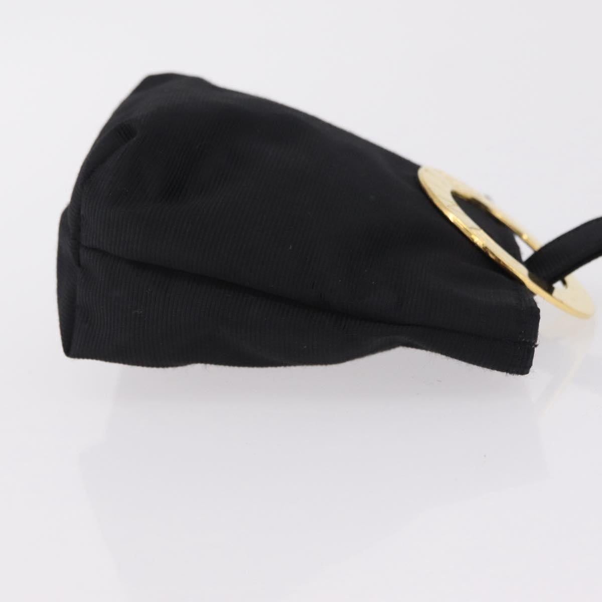 Celine Circle Logo Pouch Canvas Black Canvas Clutche & Pouche Bag (Pre-Owned)