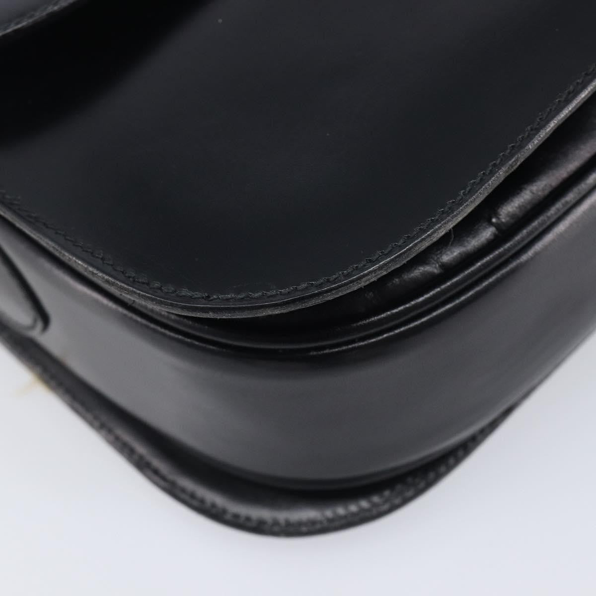 Celine Horse Carriage Leather Black Leather Shoulder Bag Bag (Pre-Owned)
