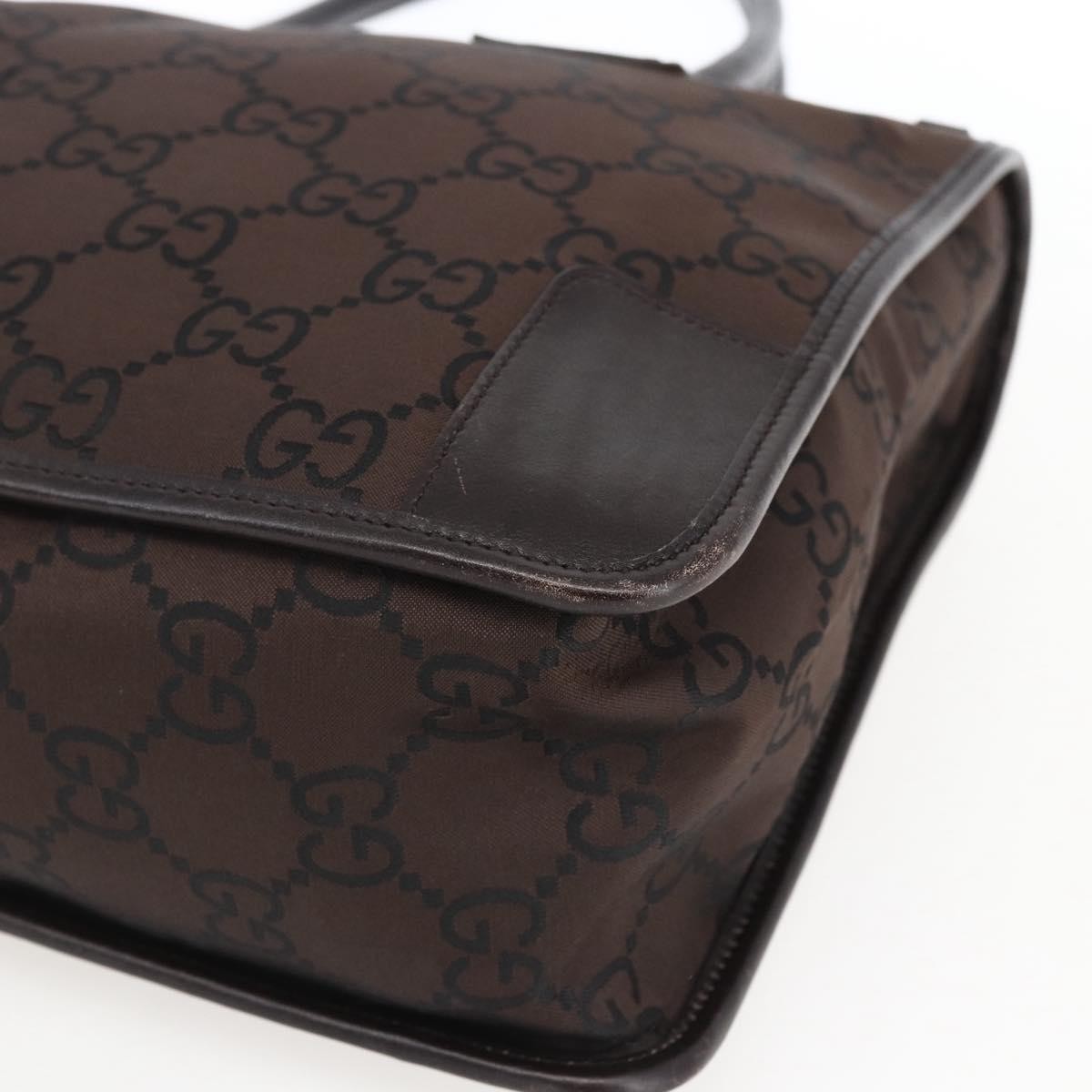 Gucci Gg Canvas Canvas Brown Canvas Tote Bag Bag (Pre-Owned)