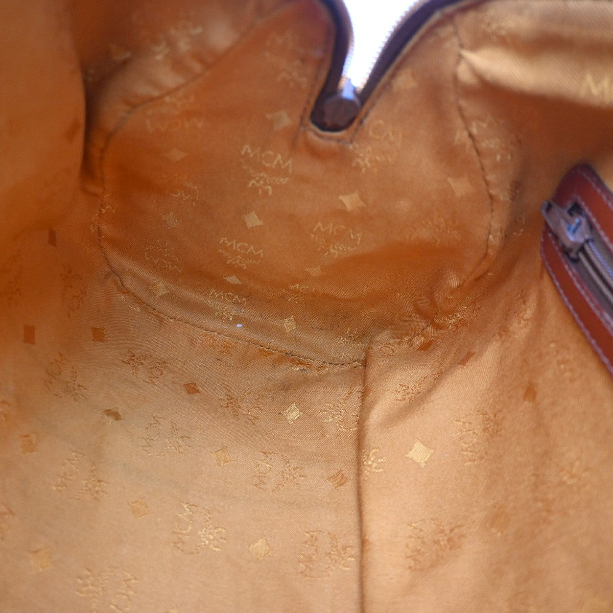 MCM Visetos Leather Brown Leather Handbag (Pre-Owned)