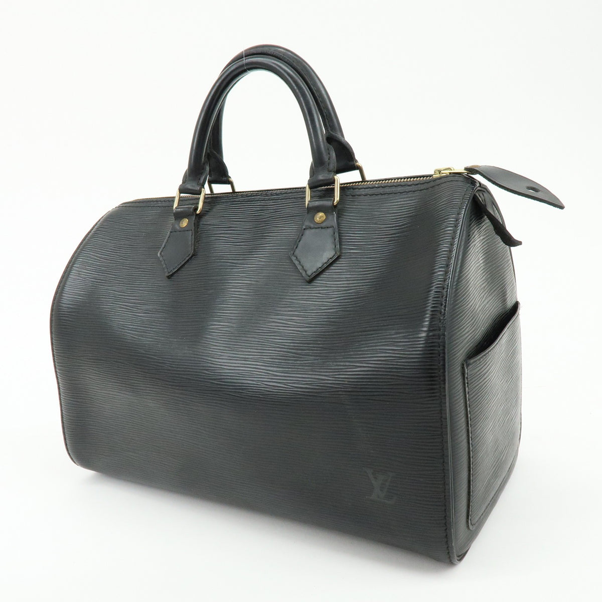 Louis Vuitton Speedy Epi Leather Black Leather Handbag (Pre-Owned)