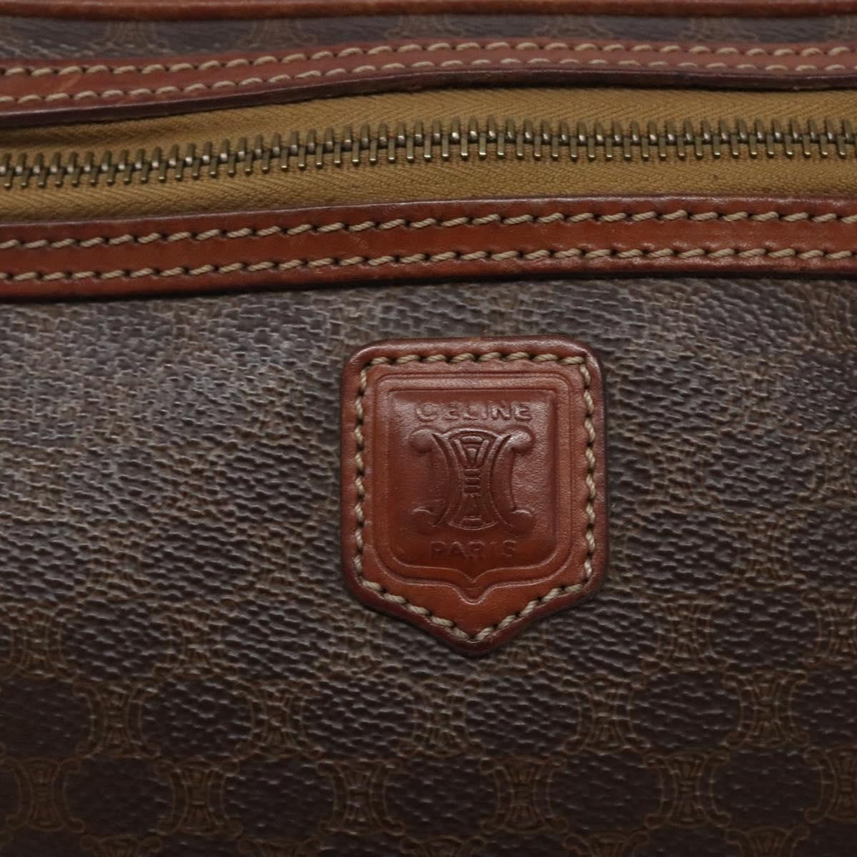 Celine Macadam Canvas Brown Canvas Clutche & Pouche Bag (Pre-Owned)
