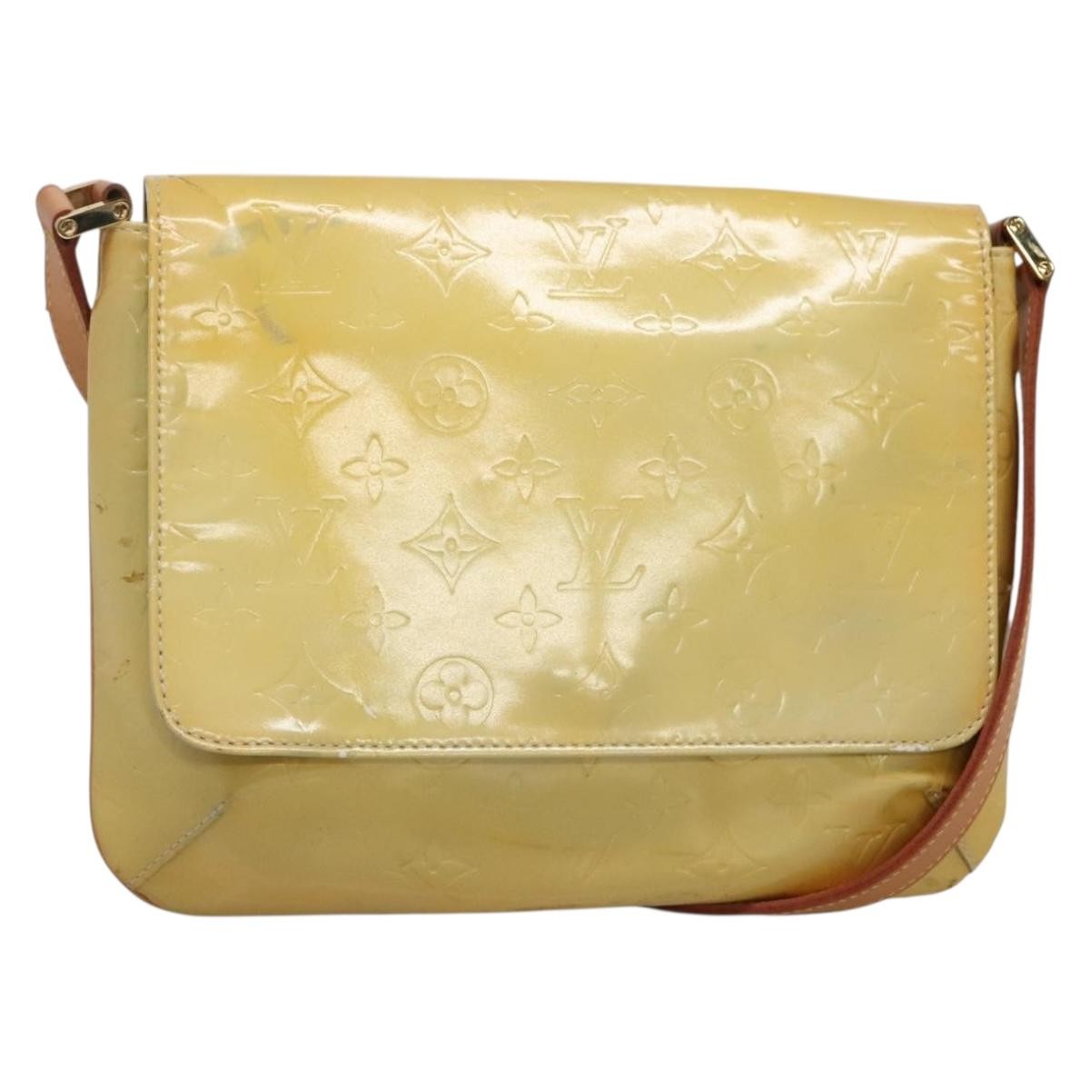 Louis Vuitton Thompson Street Monogram Vernis Beige Patent_Leather Shoulder Bag Bag (Pre-Owned)