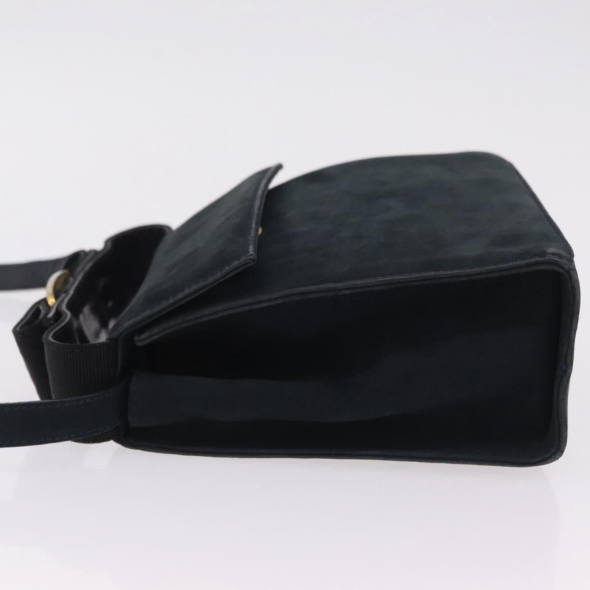 Salvatore Ferragamo Vala Suede Navy Suede Shoulder Bag Bag (Pre-Owned)