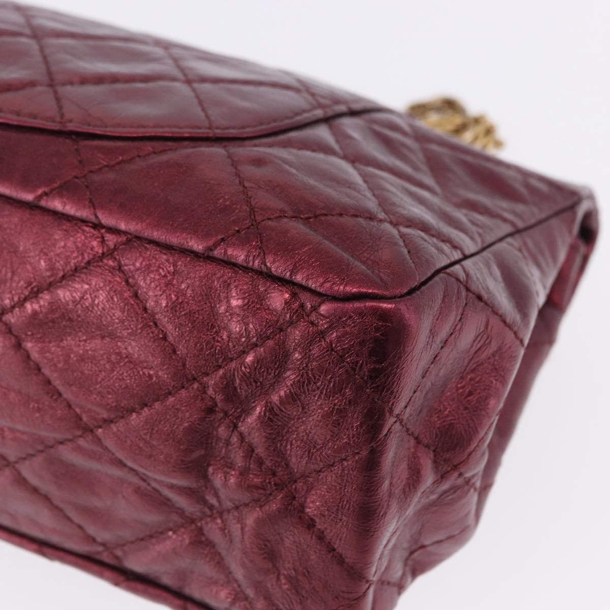 Chanel Reissue 2.55 Flap Quilted Lambskin Red Leather Handbag (Pre-Owned)