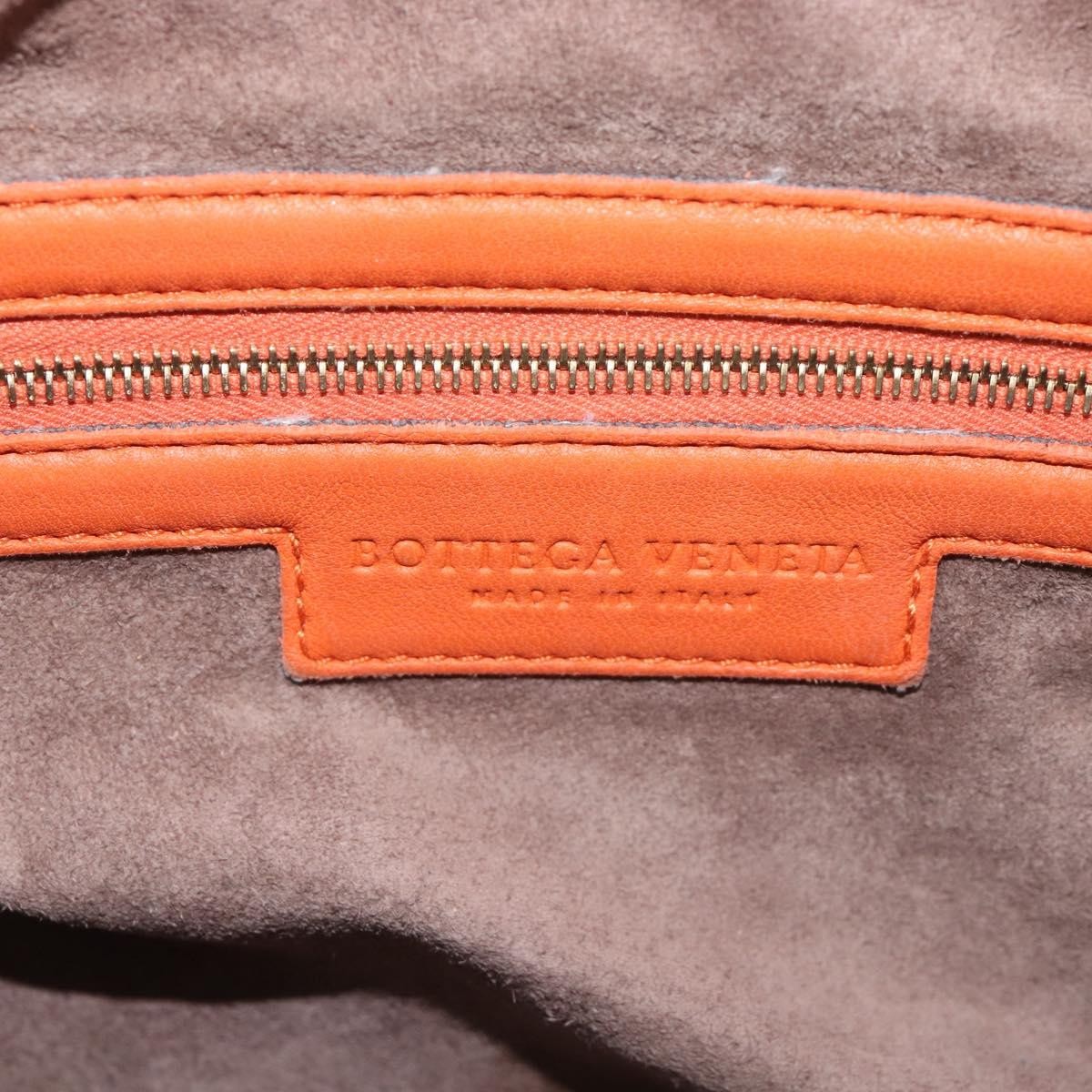 Bottega Veneta Veneta Hobo Intrecciato Nappa Orange Leather Shoulder Bag Bag (Pre-Owned)