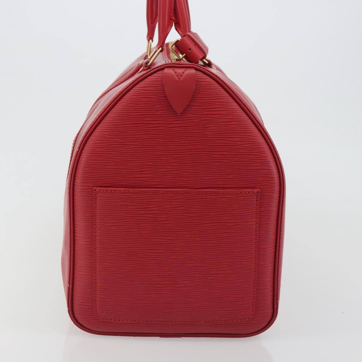 Louis Vuitton Keepall Epi Leather Red Leather Travel Bag Bag (Pre-Owned)