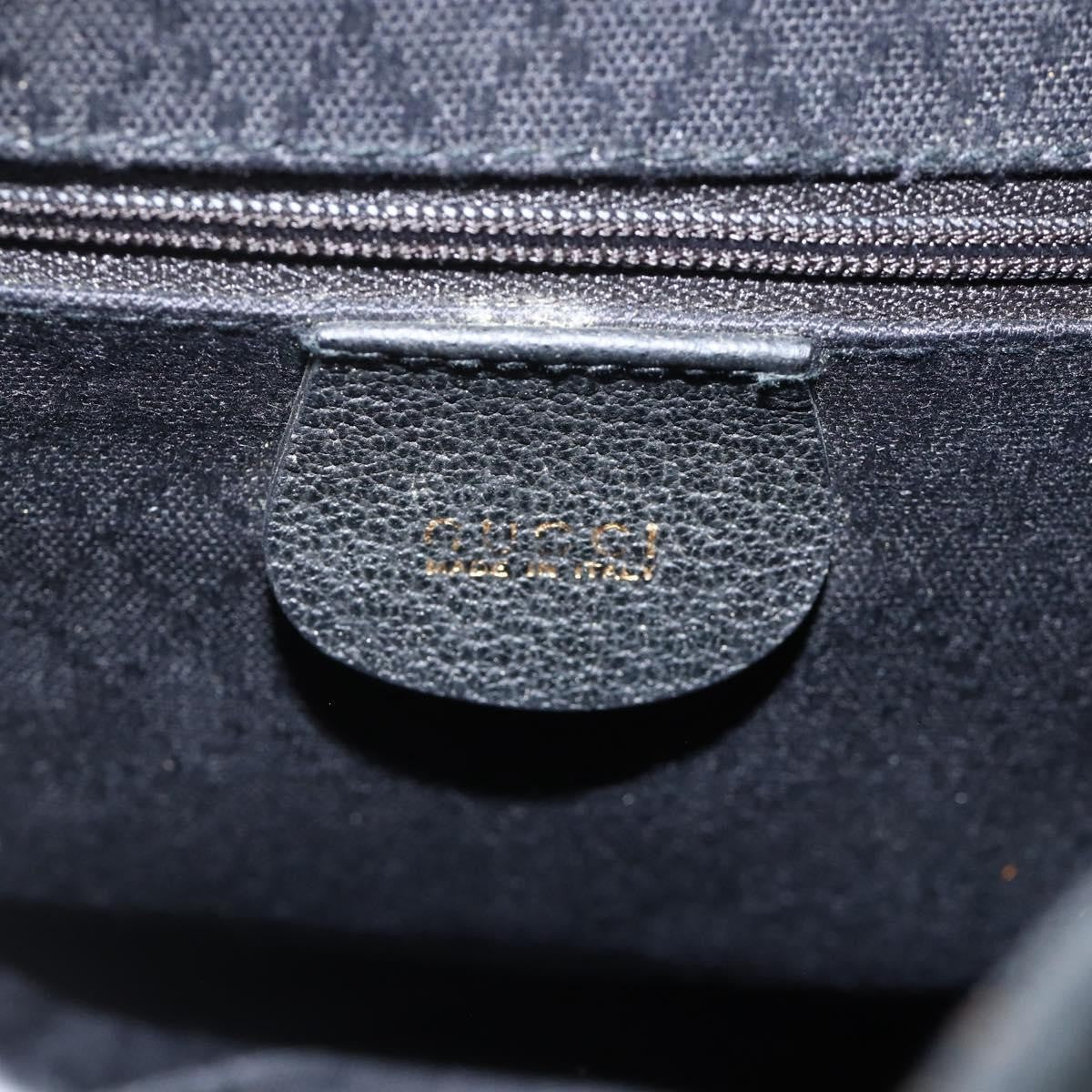 Gucci Gucci Bamboo Daim Black Denim_Jeans Backpack Bag (Pre-Owned)