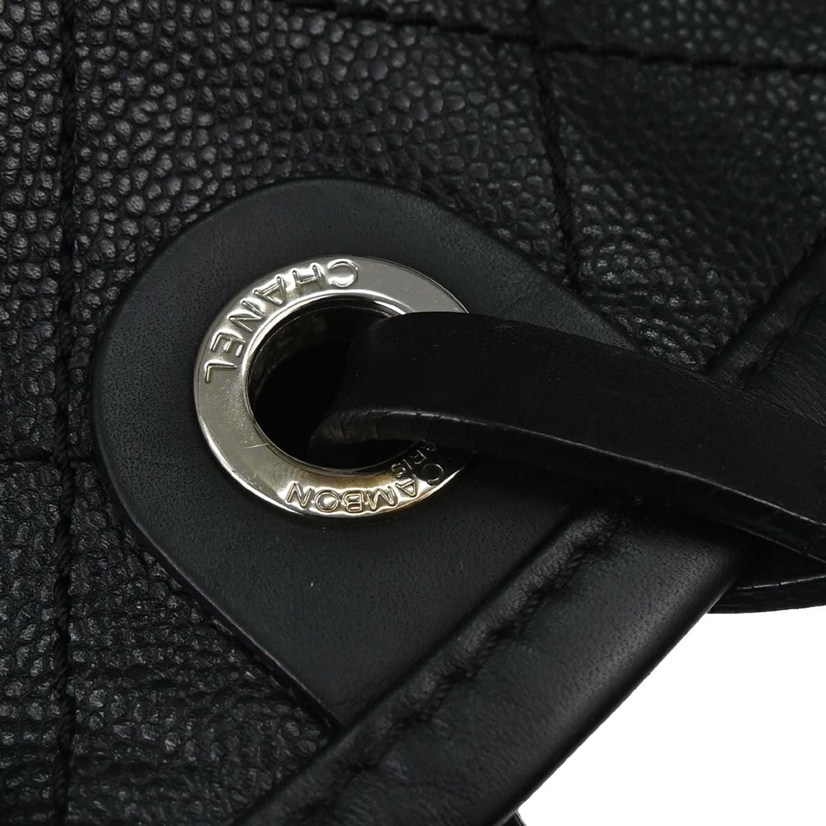 Chanel Fever Tote Quilted Caviar Black Calfskin Tote Bag Bag (Pre-Owned)