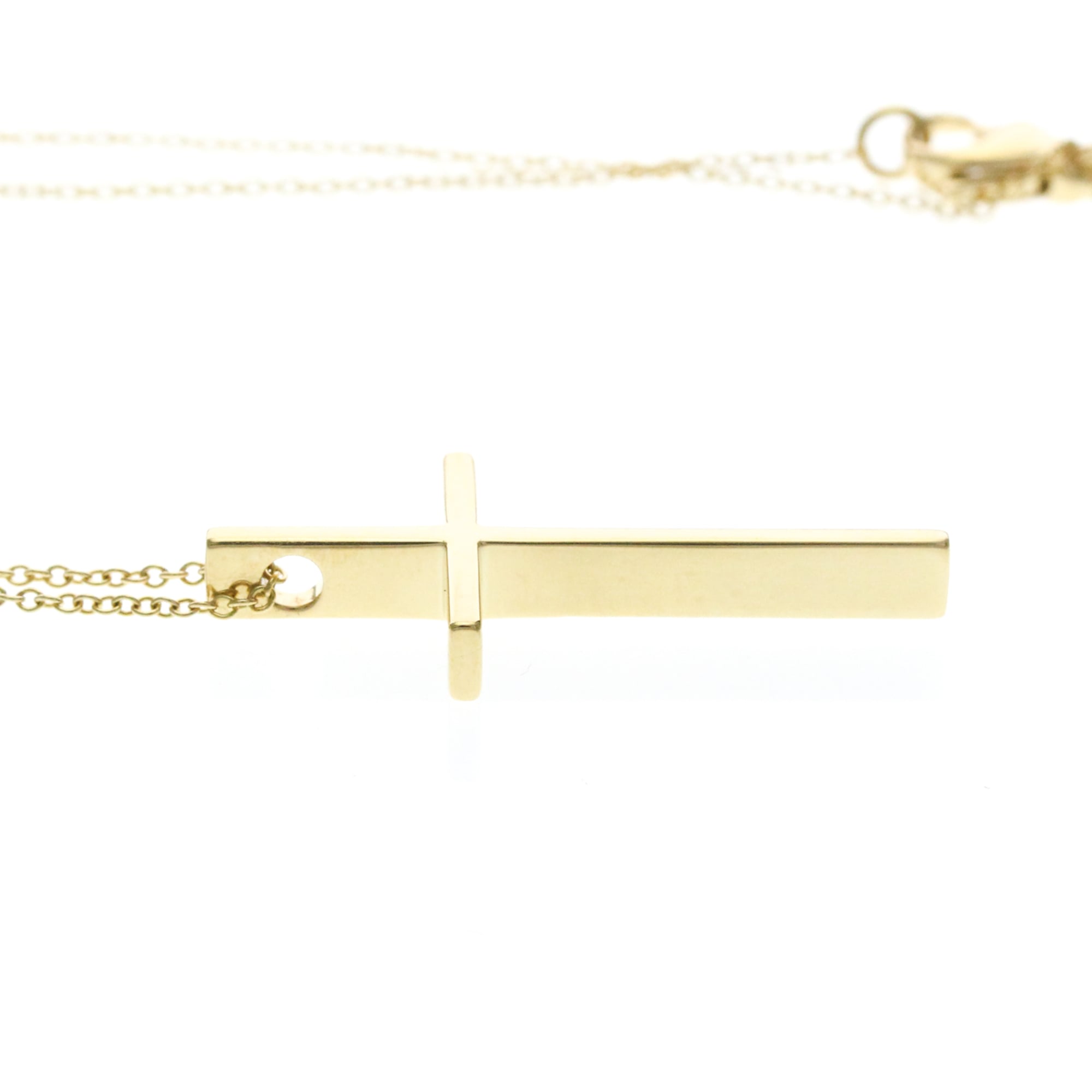 Tiffany & Co. Cross Pendant 18K Yellow Gold Gold Yellow_Gold Necklace Jewelry (Pre-Owned)