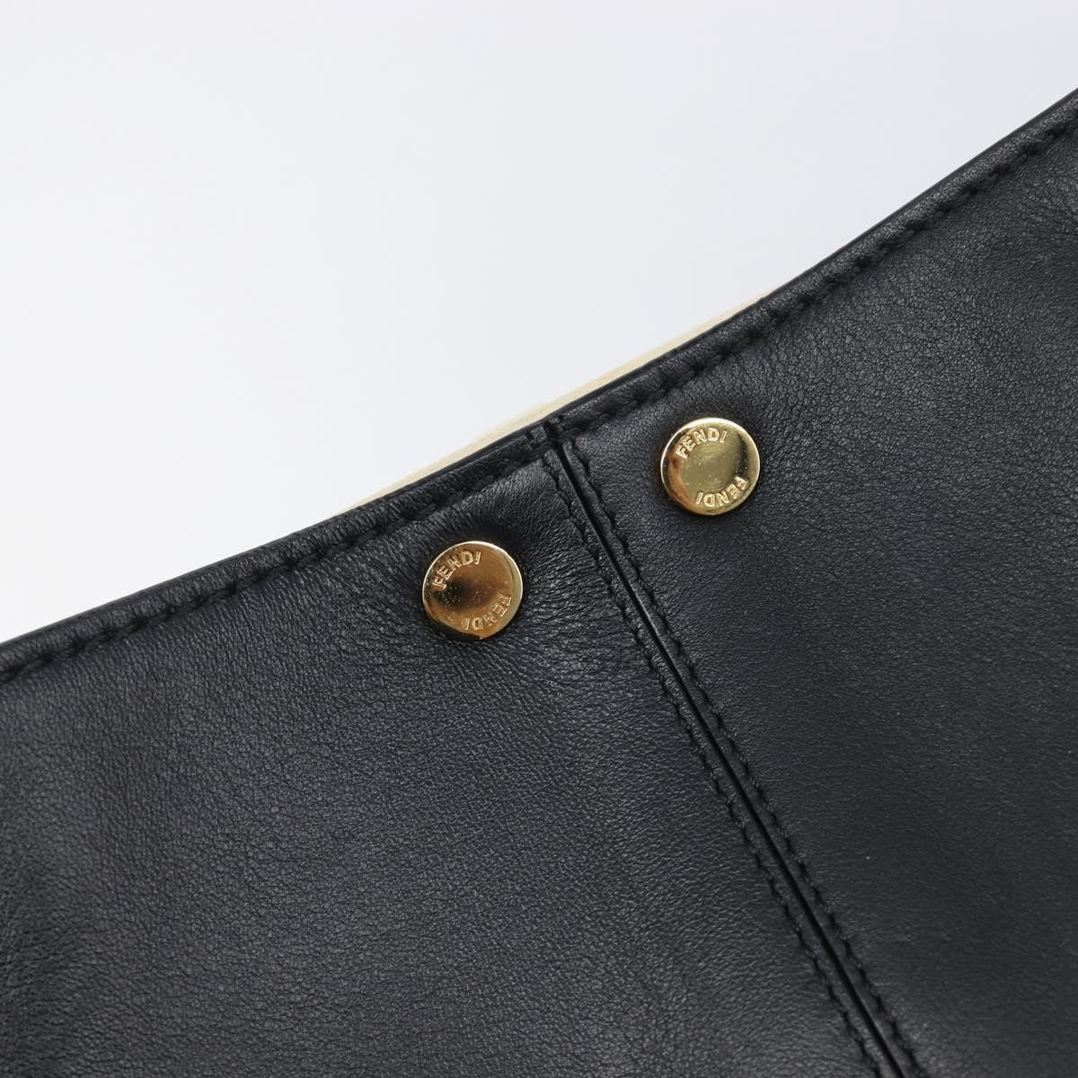 Fendi Peekaboo X-Lite Leather Black Leather Handbag (Pre-Owned)