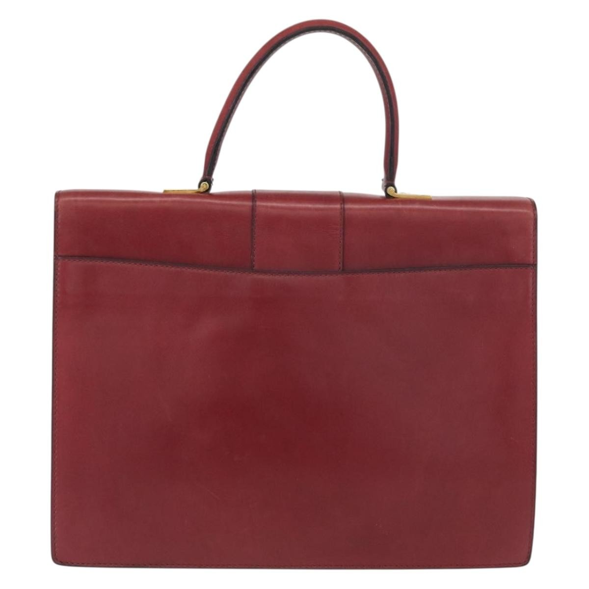 Celine Handbag Leather Red Leather Handbag (Pre-Owned)
