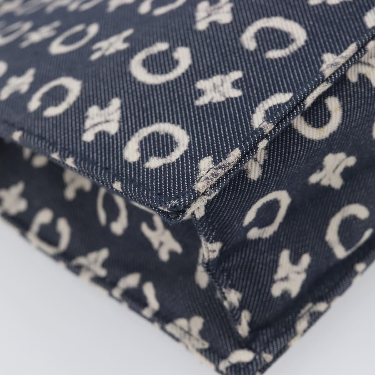 Celine C Macadam Canvas Navy Canvas Handbag (Pre-Owned)