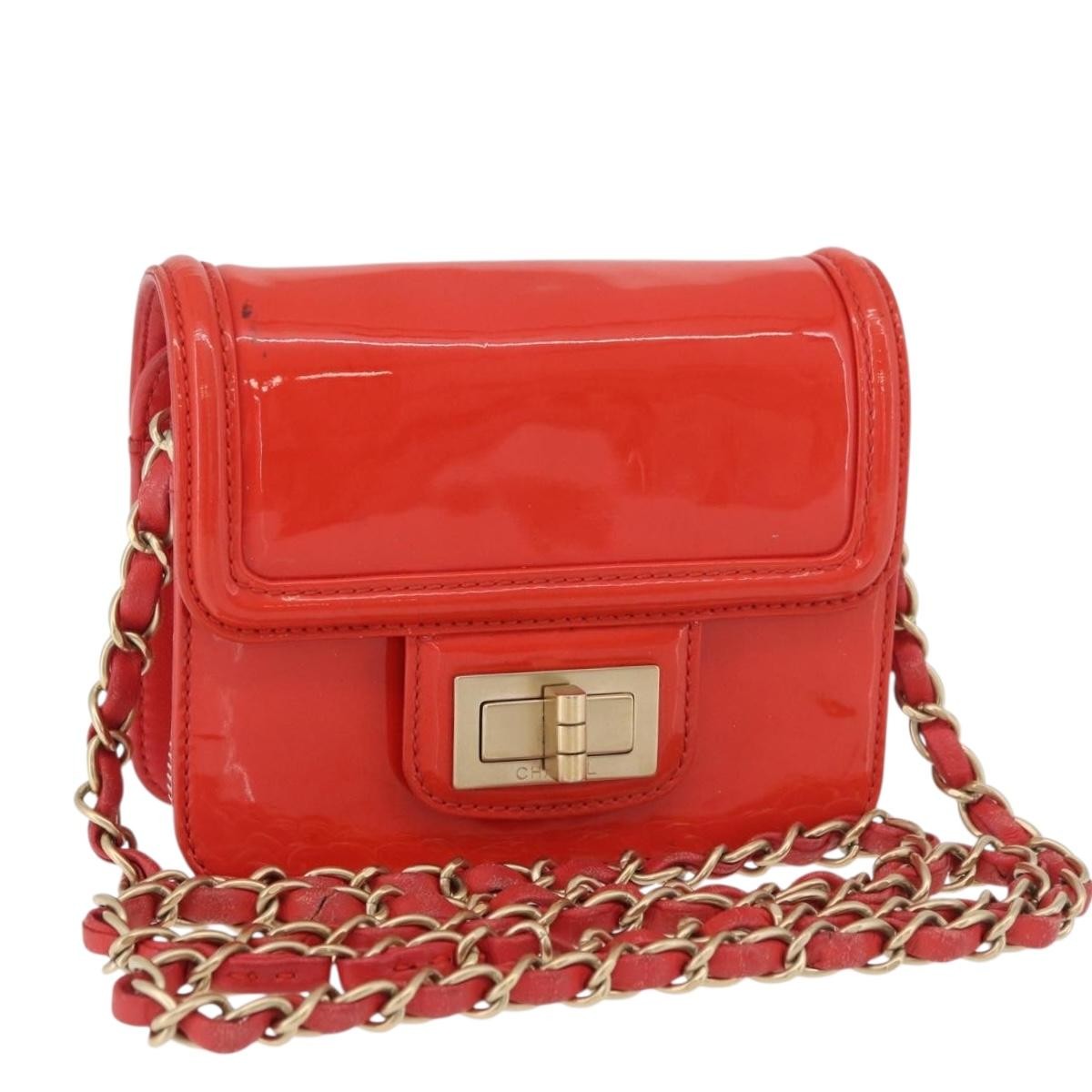 Chanel Reissue 2.55 Clutch Patent Leather Red Patent_Leather Shoulder Bag Bag (Pre-Owned)