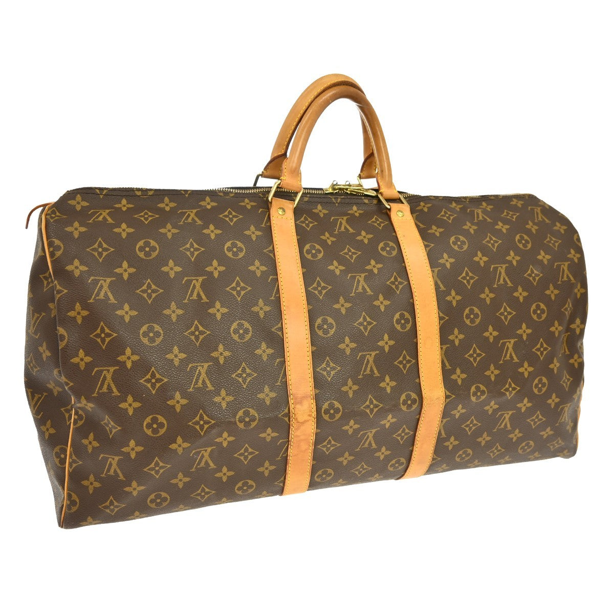 Louis Vuitton Keepall Monogram Brown Canvas Travel Bag Bag (Pre-Owned)