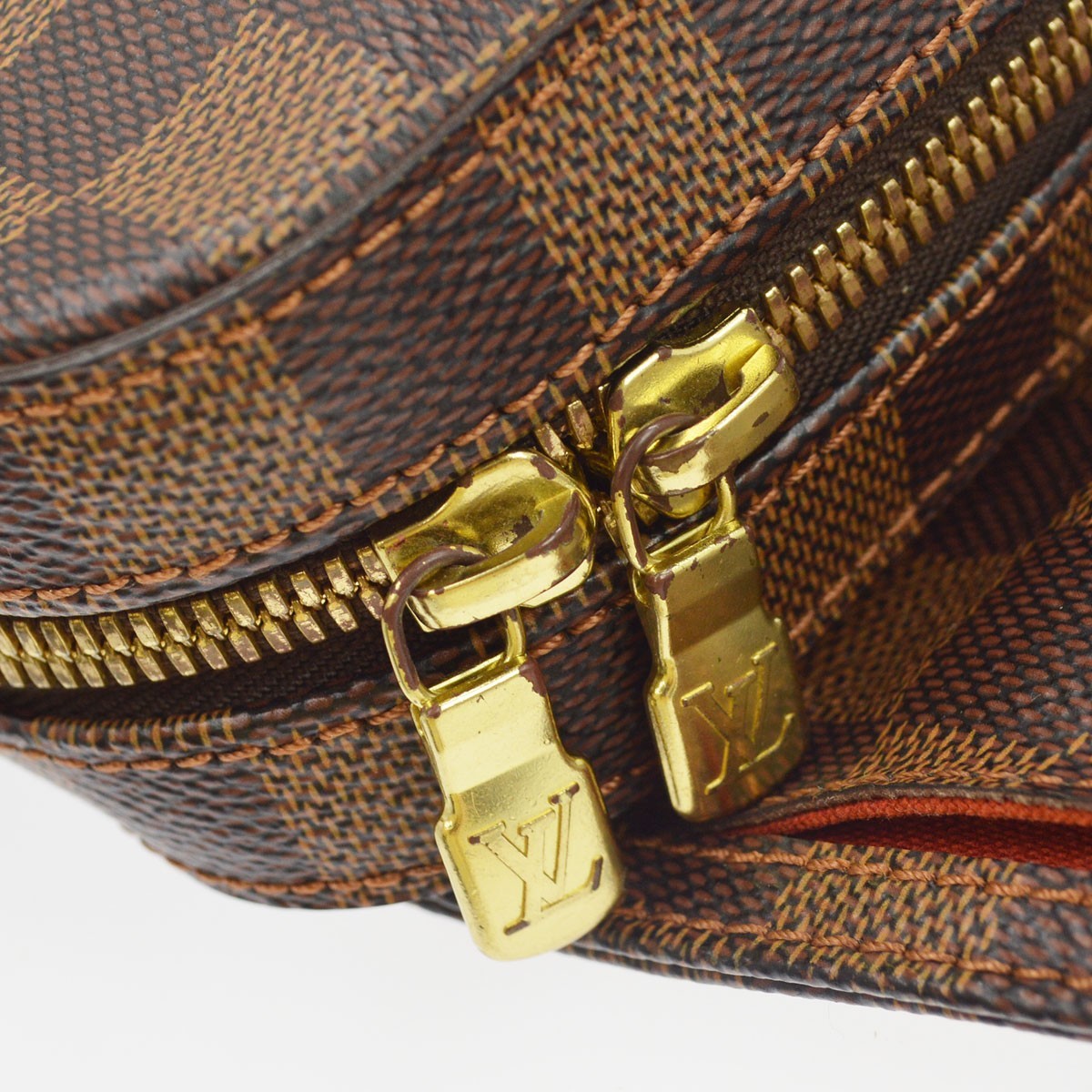 Louis Vuitton Geronimos Waist Damier Ebene Brown Canvas Shoulder Bag Bag (Pre-Owned)