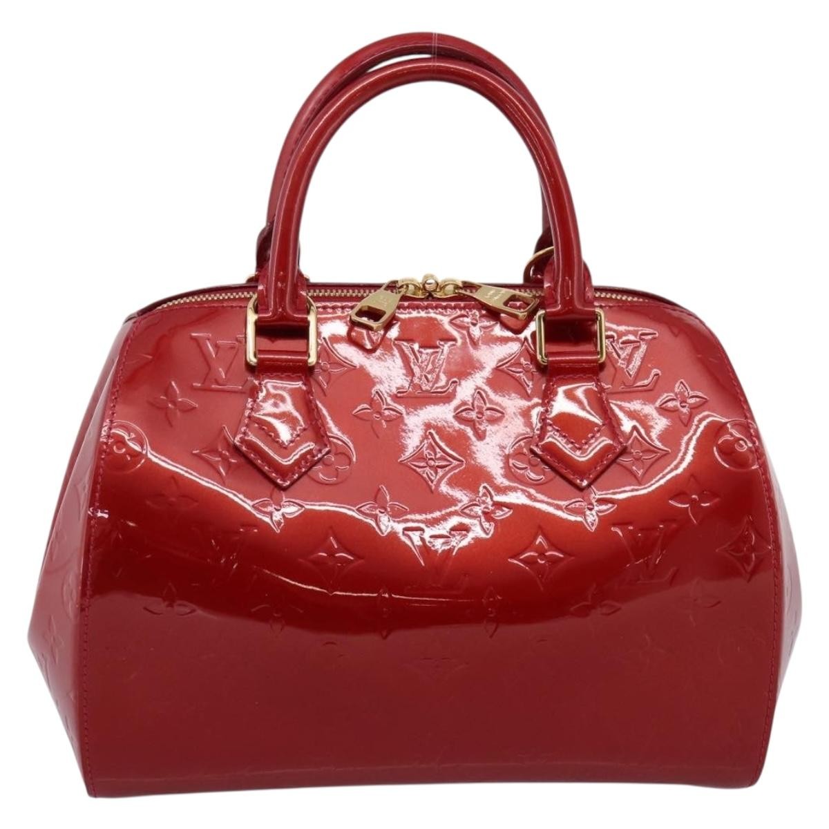 Louis Vuitton Montana Monogram Vernis Red Patent_Leather Handbag (Pre-Owned)