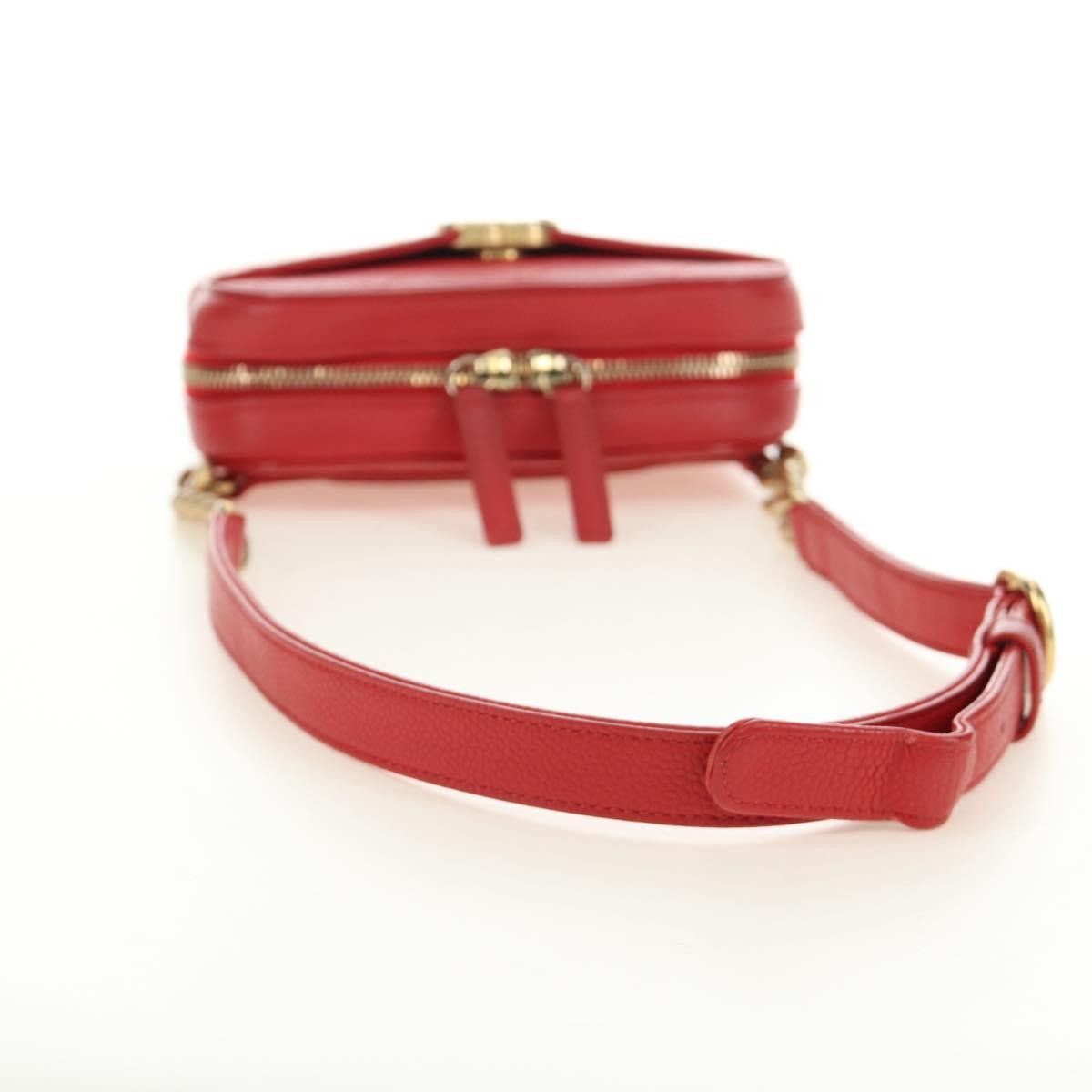 Chanel Chic Affinity Belt Stitched Caviar Red Leather Shoulder Bag Bag (Pre-Owned)