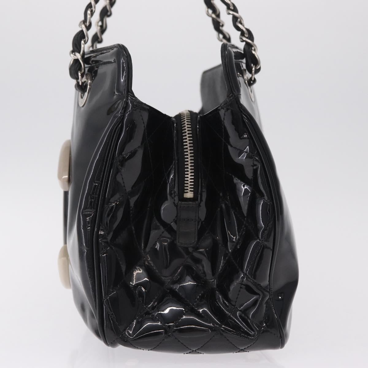 Chanel Lipstick Open Patent Vinyl Black Patent_Leather Tote Bag Bag (Pre-Owned)