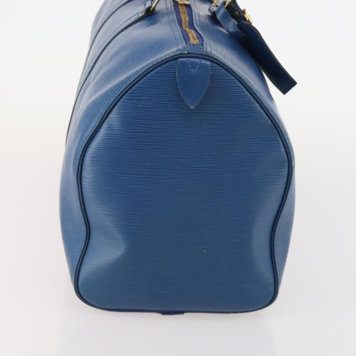 Louis Vuitton Keepall Epi Leather Blue Leather Travel Bag Bag (Pre-Owned)