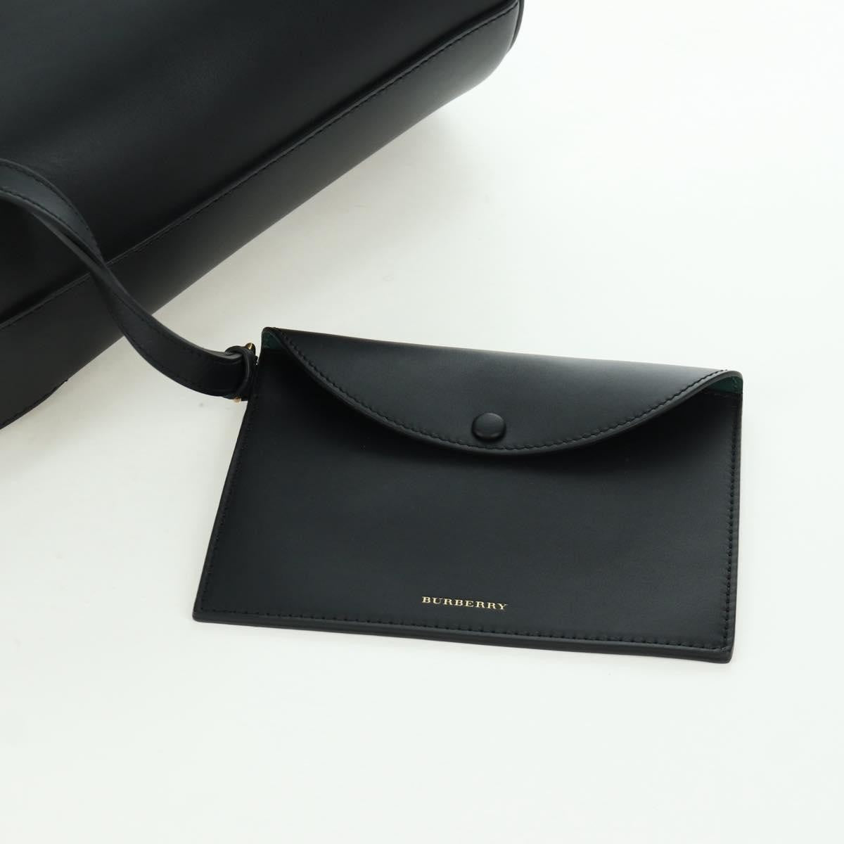 Burberry Supple Bucket Leather Black Leather Handbag (Pre-Owned)