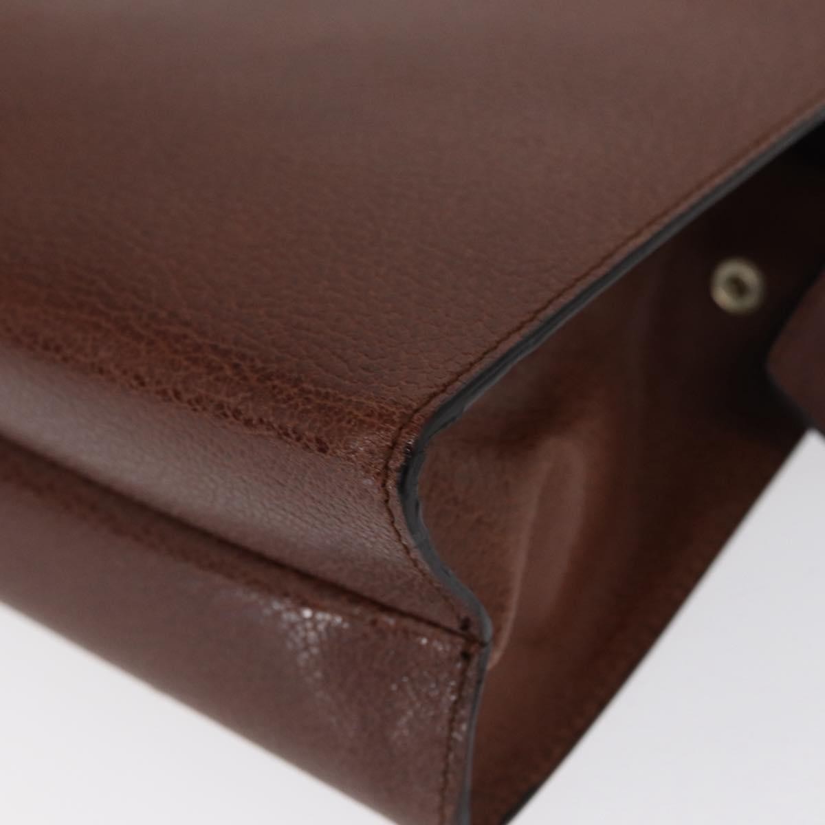 Salvatore Ferragamo Vintage Clutch Leather Brown Leather Clutche & Pouche Bag (Pre-Owned)
