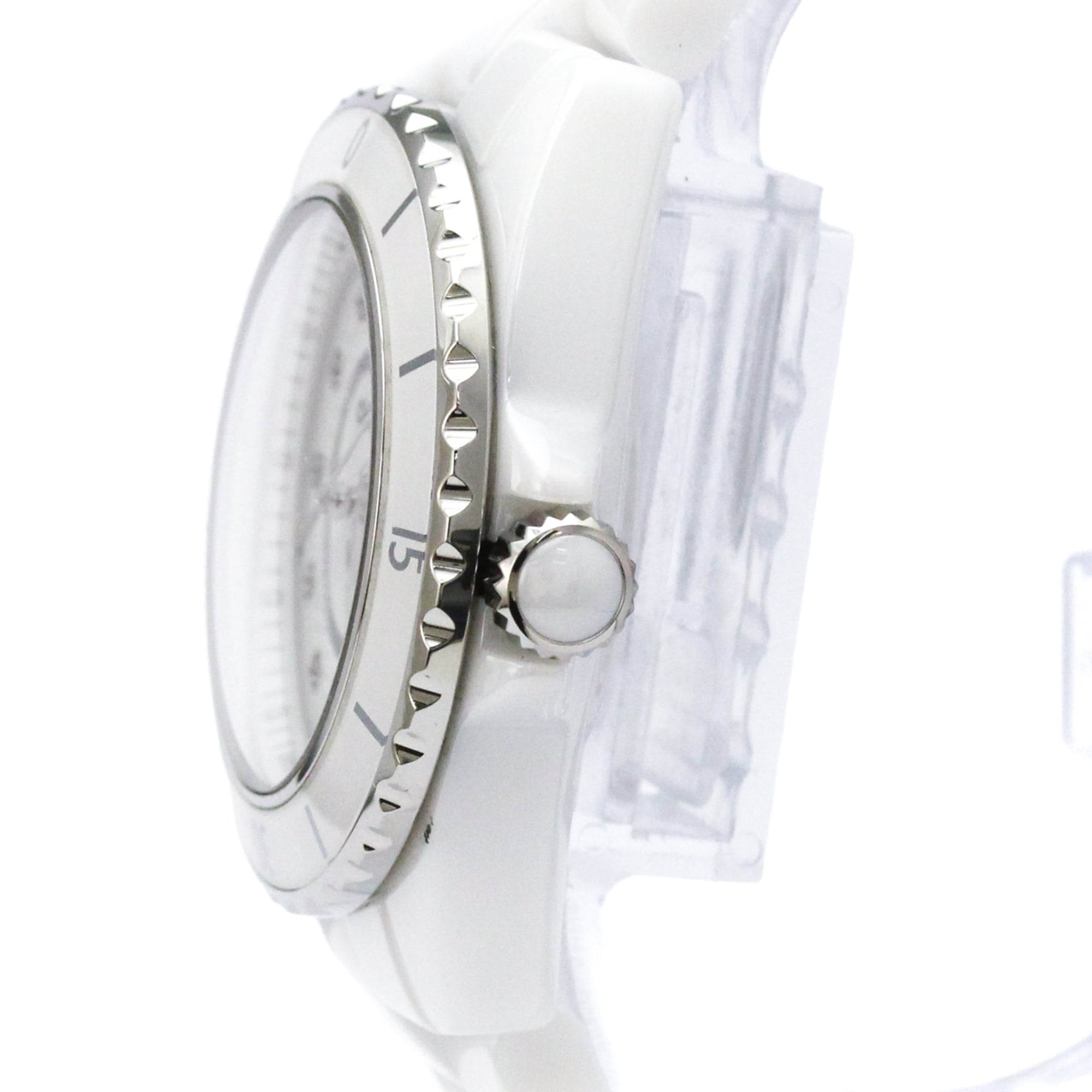 Chanel J12 Quartz Ceramic And Stainless Steel With Diamond Markers Watch (Pre-Owned)