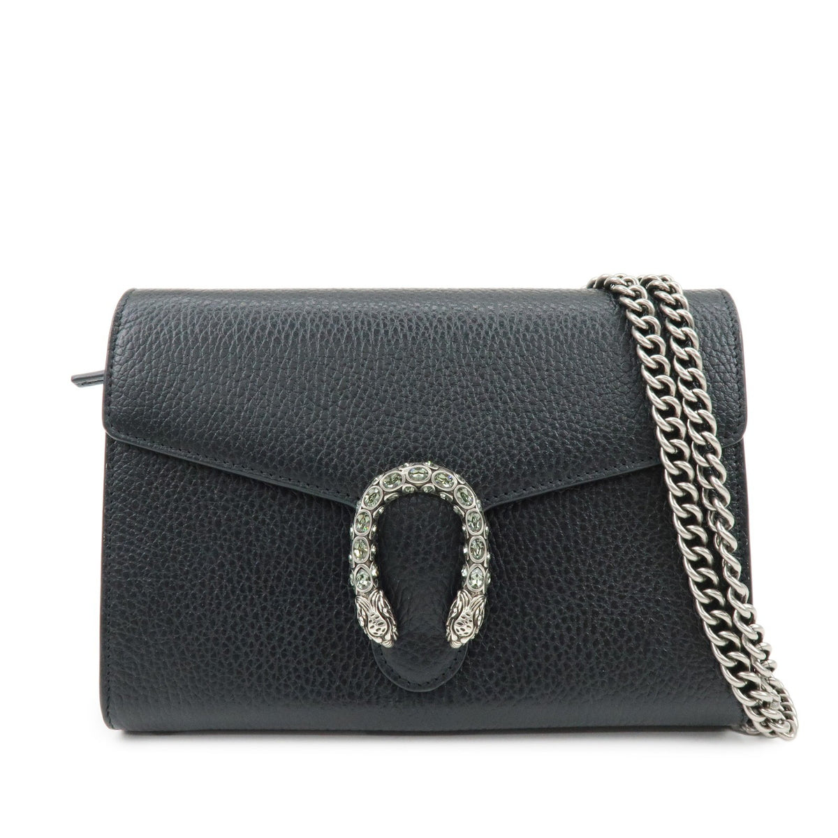 Gucci Dionysus Chain Leather Black Leather Crossbody Bag Bag (Pre-Owned)