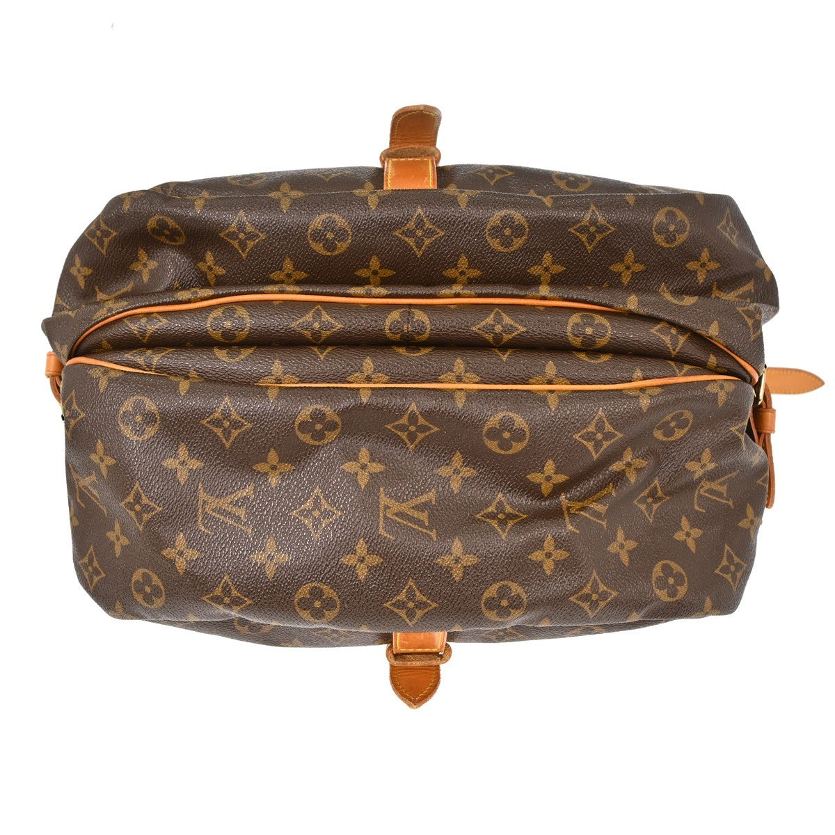 Louis Vuitton Saumur Monogram Brown Canvas Shoulder Bag Bag (Pre-Owned)