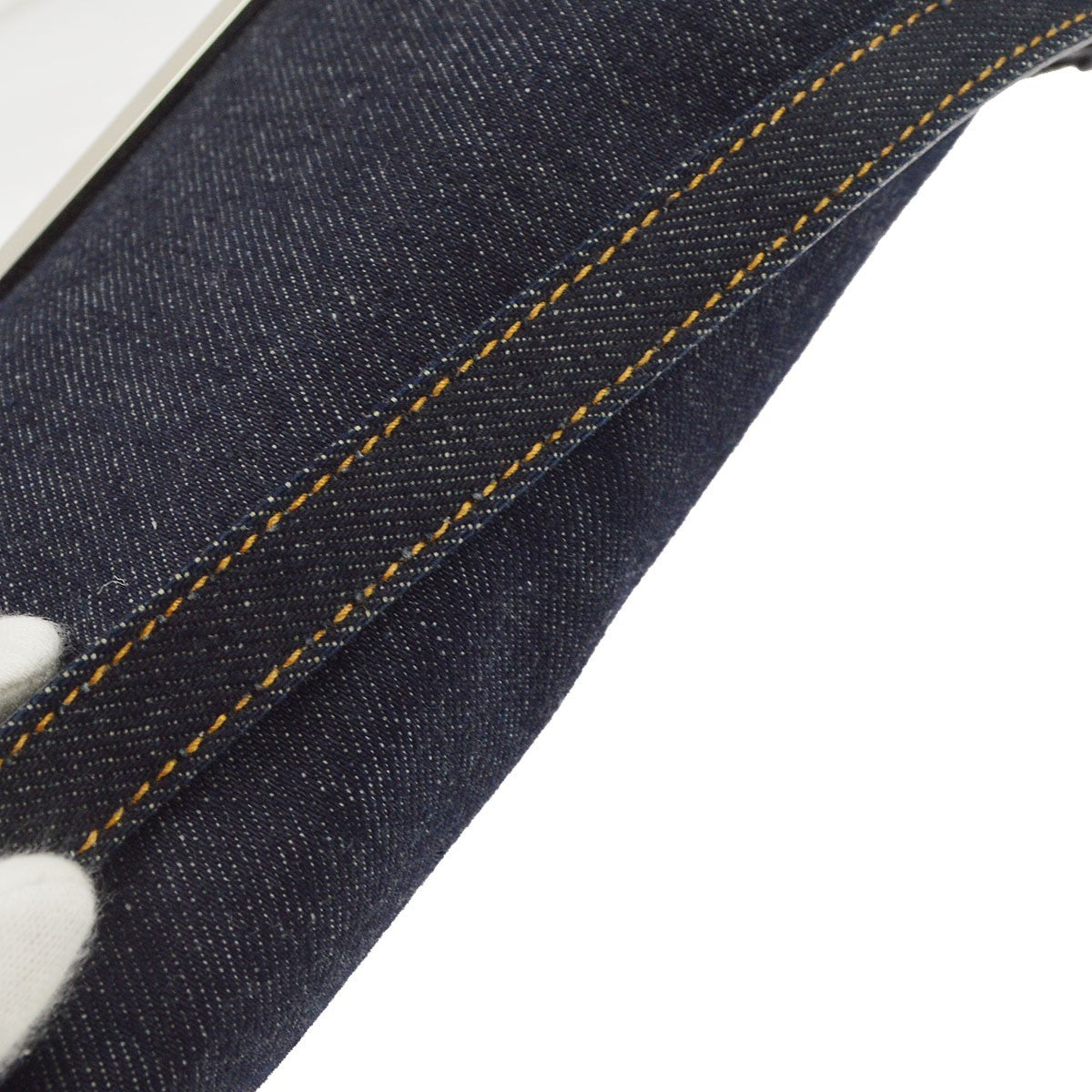 Fendi Convertible Baguette Denim Blue Denim_Jeans Handbag (Pre-Owned)