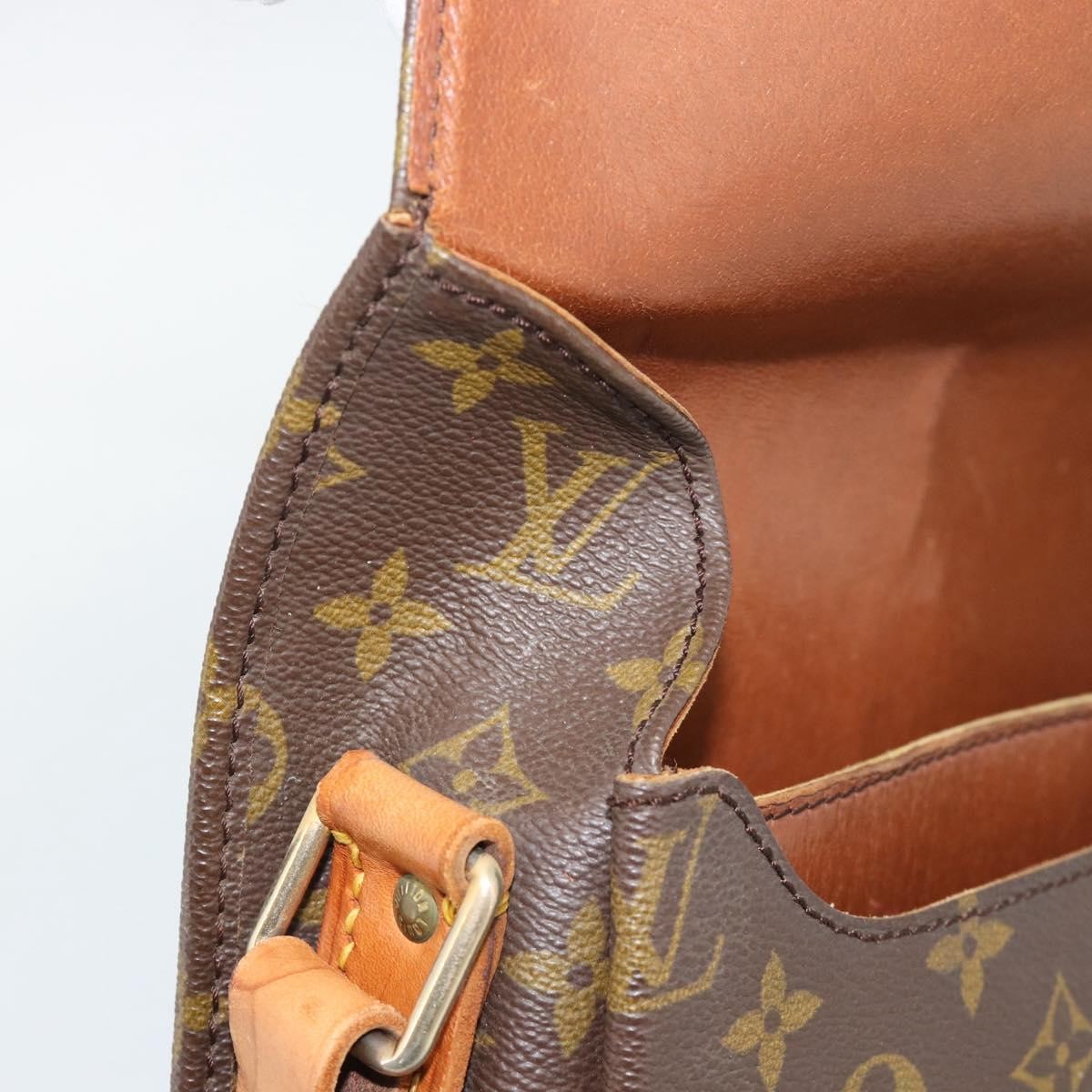 Louis Vuitton Cartouchiere Monogram Canvas Brown Canvas Shoulder Bag Bag (Pre-Owned)