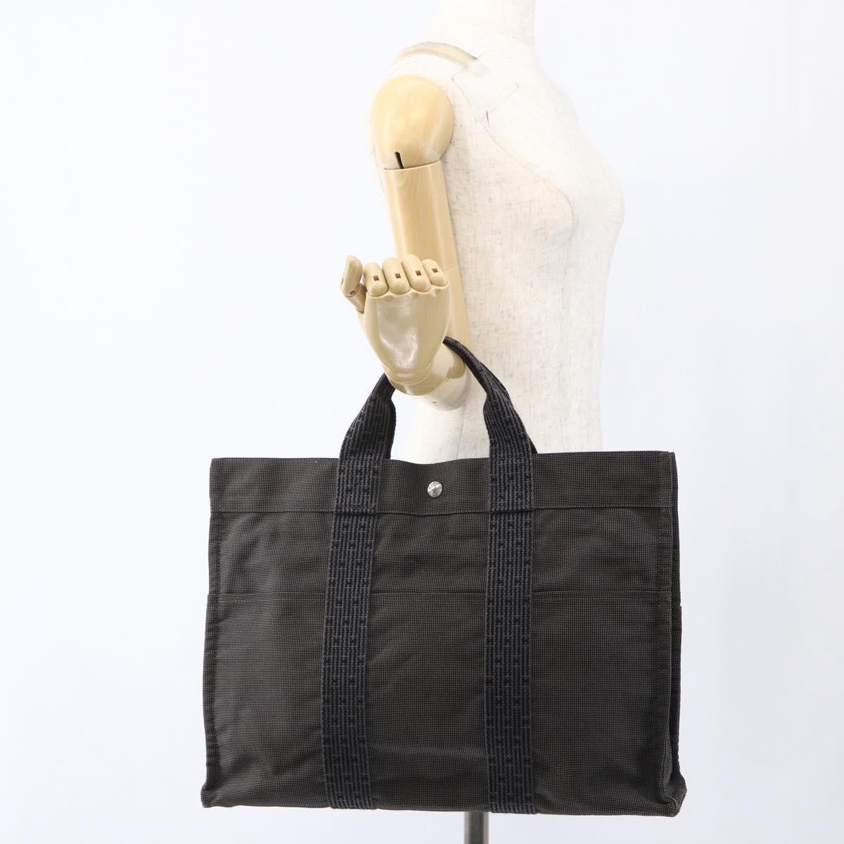 Hermes Fourre-Tout Herline Canvas Gray Canvas Tote Bag Bag (Pre-Owned)