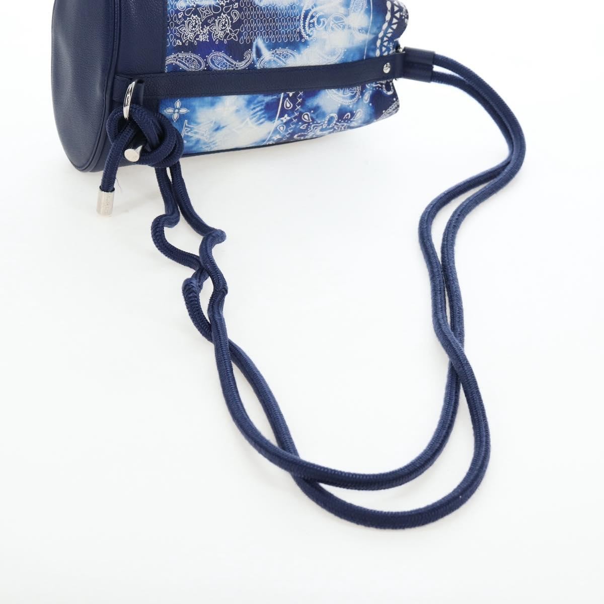 Louis Vuitton Randonnee Limited Edition Monogram Bandana Leather Blue Canvas Shoulder Bag Bag (Pre-Owned)
