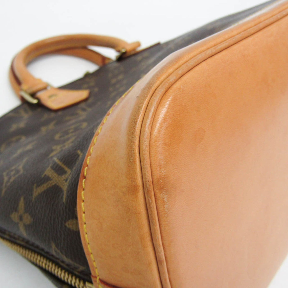 Louis Vuitton Alma Monogram Brown Canvas Handbag (Pre-Owned)
