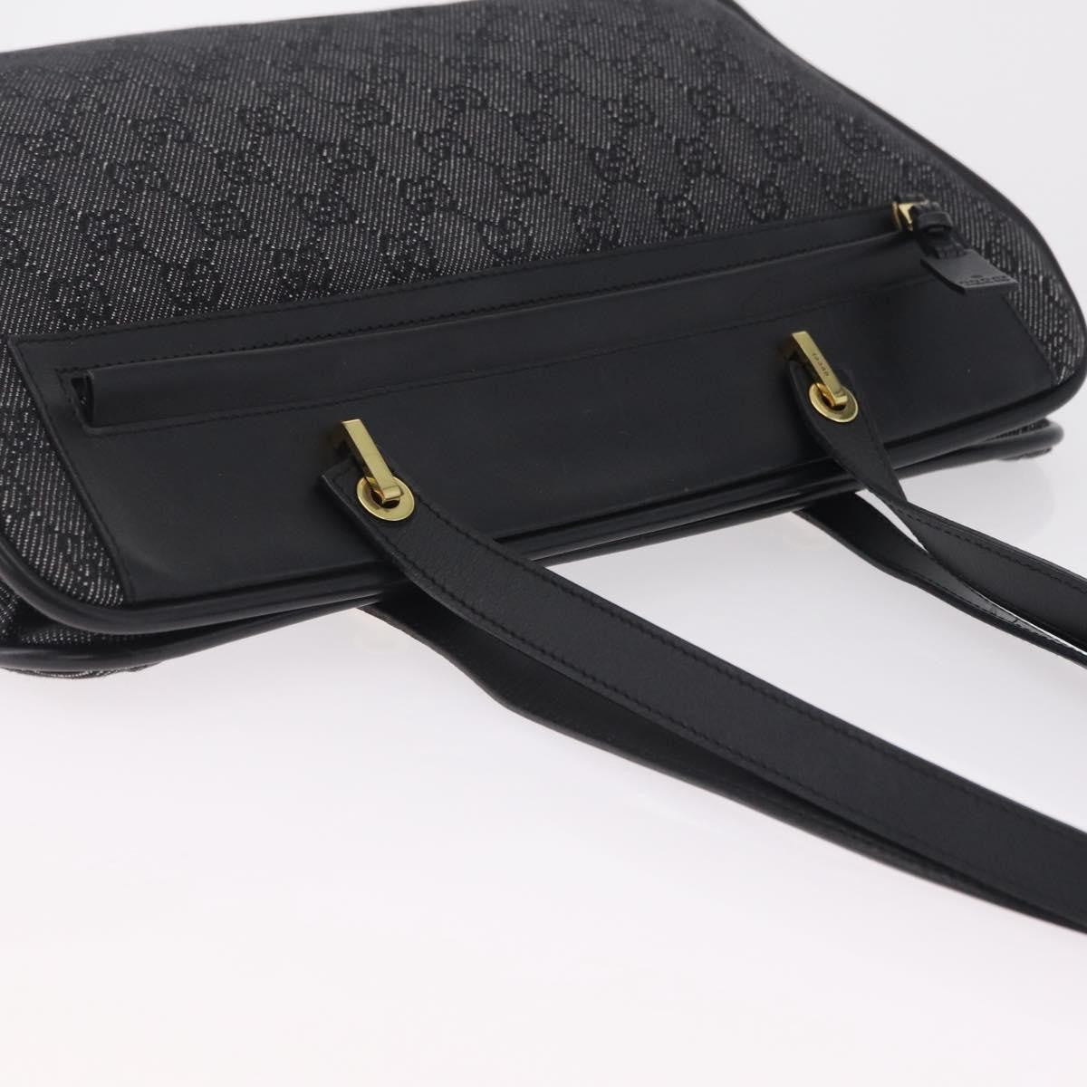 Gucci Gg Canvas Canvas Black Canvas Tote Bag Bag (Pre-Owned)