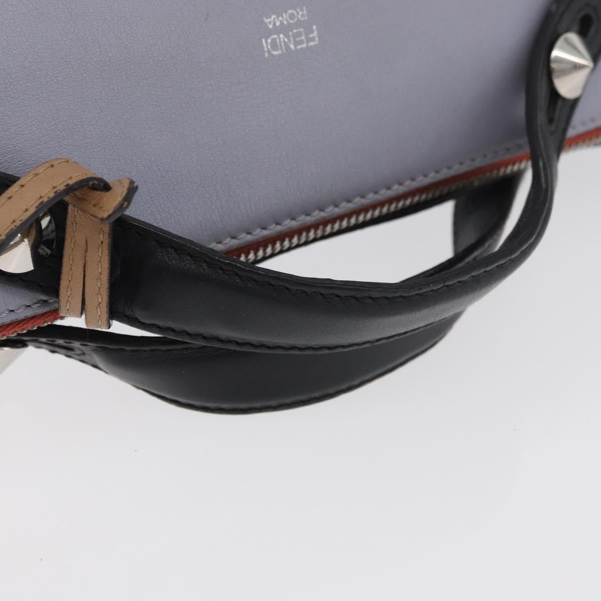 Fendi By The Way Satchel Leather Purple Leather Handbag (Pre-Owned)