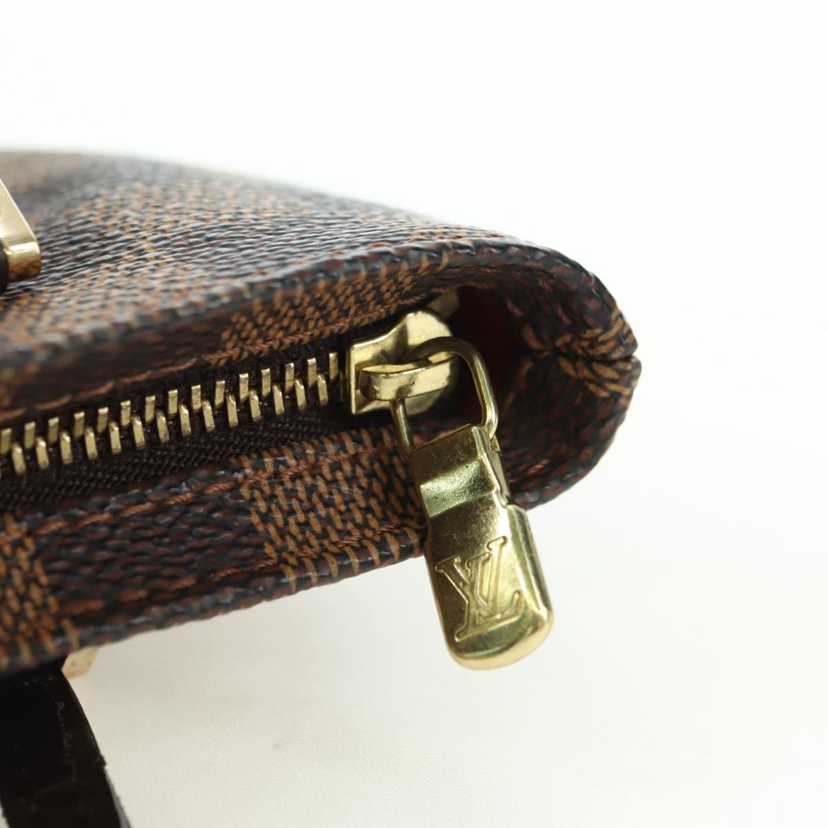 Louis Vuitton Manosque Pochette Damier Ebene Brown Canvas Clutche & Pouche Bag (Pre-Owned)