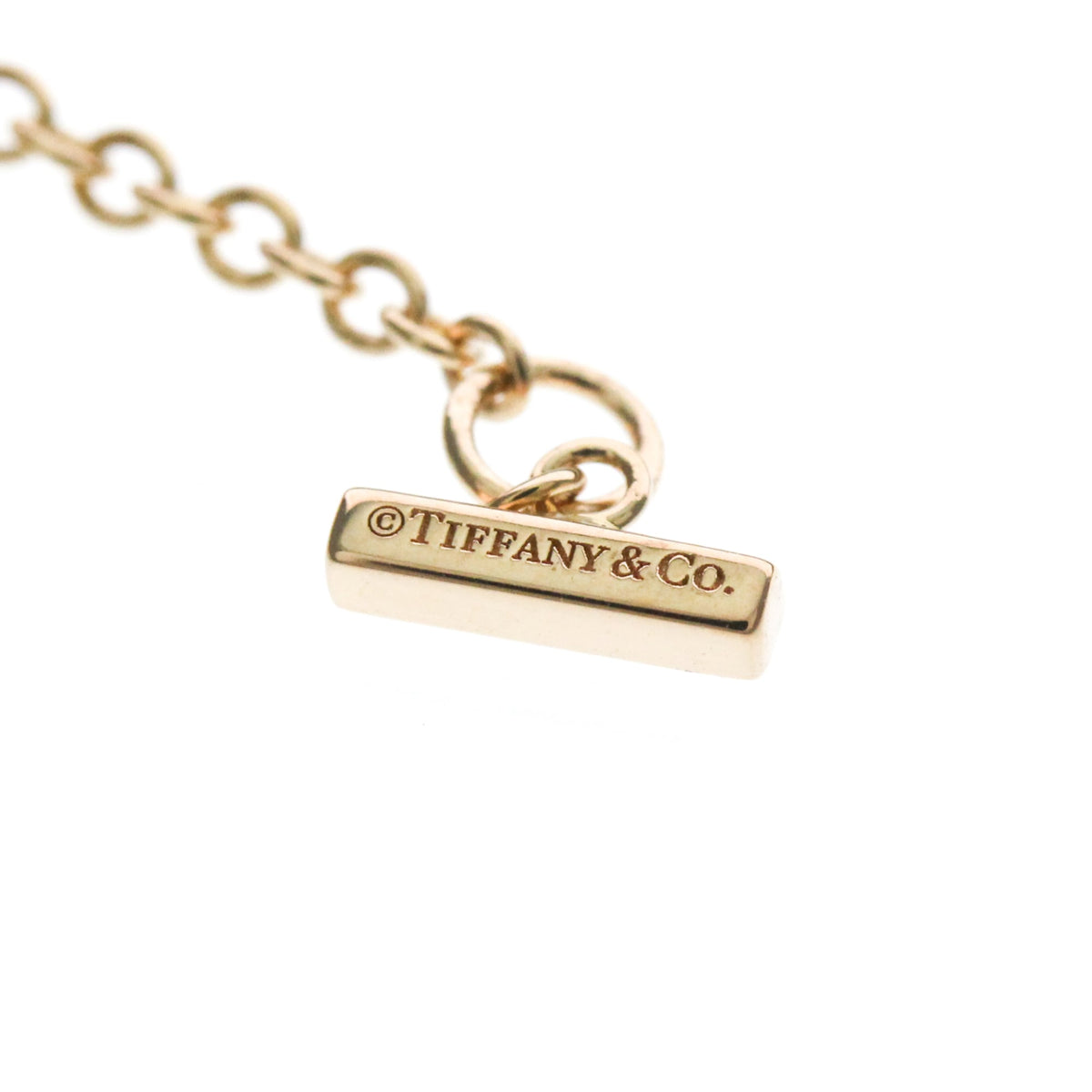 Tiffany & Co. T Circle Chain 18K Rose Gold With Mother Of Pearl And Diamonds Gold Pink_Gold Bracelet Jewelry (Pre-Owned)