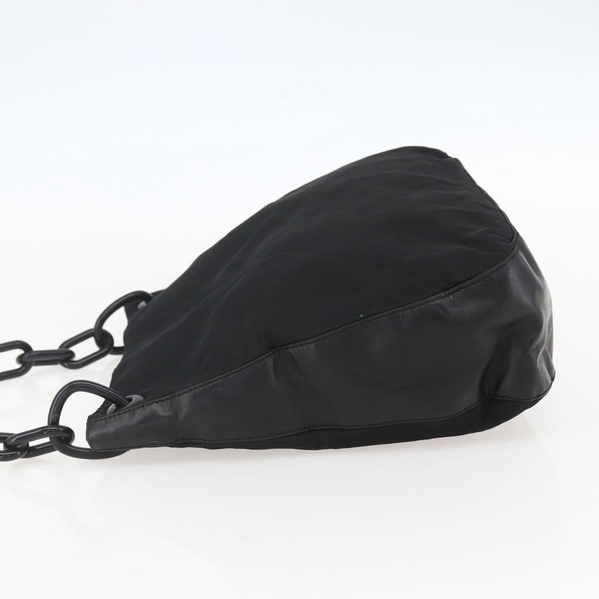 Prada Chain Tessuto Black Nylon Shoulder Bag Bag (Pre-Owned)